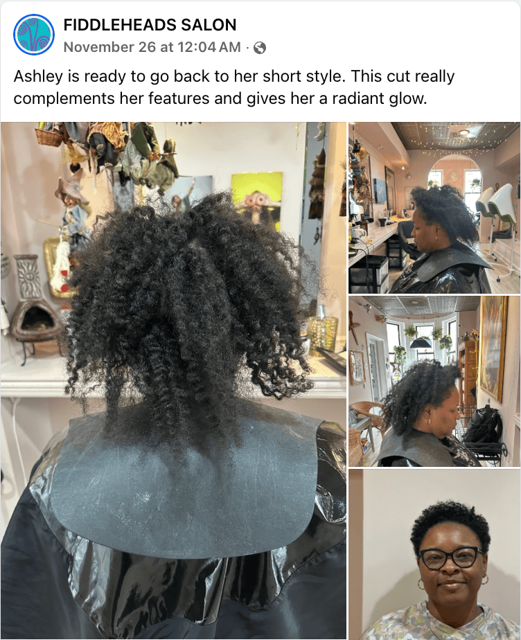 Fiddleheads Facebook example post