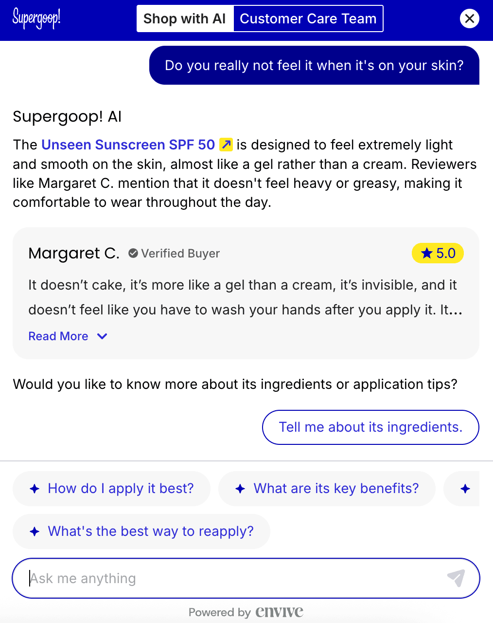Supergood PDP AI Response