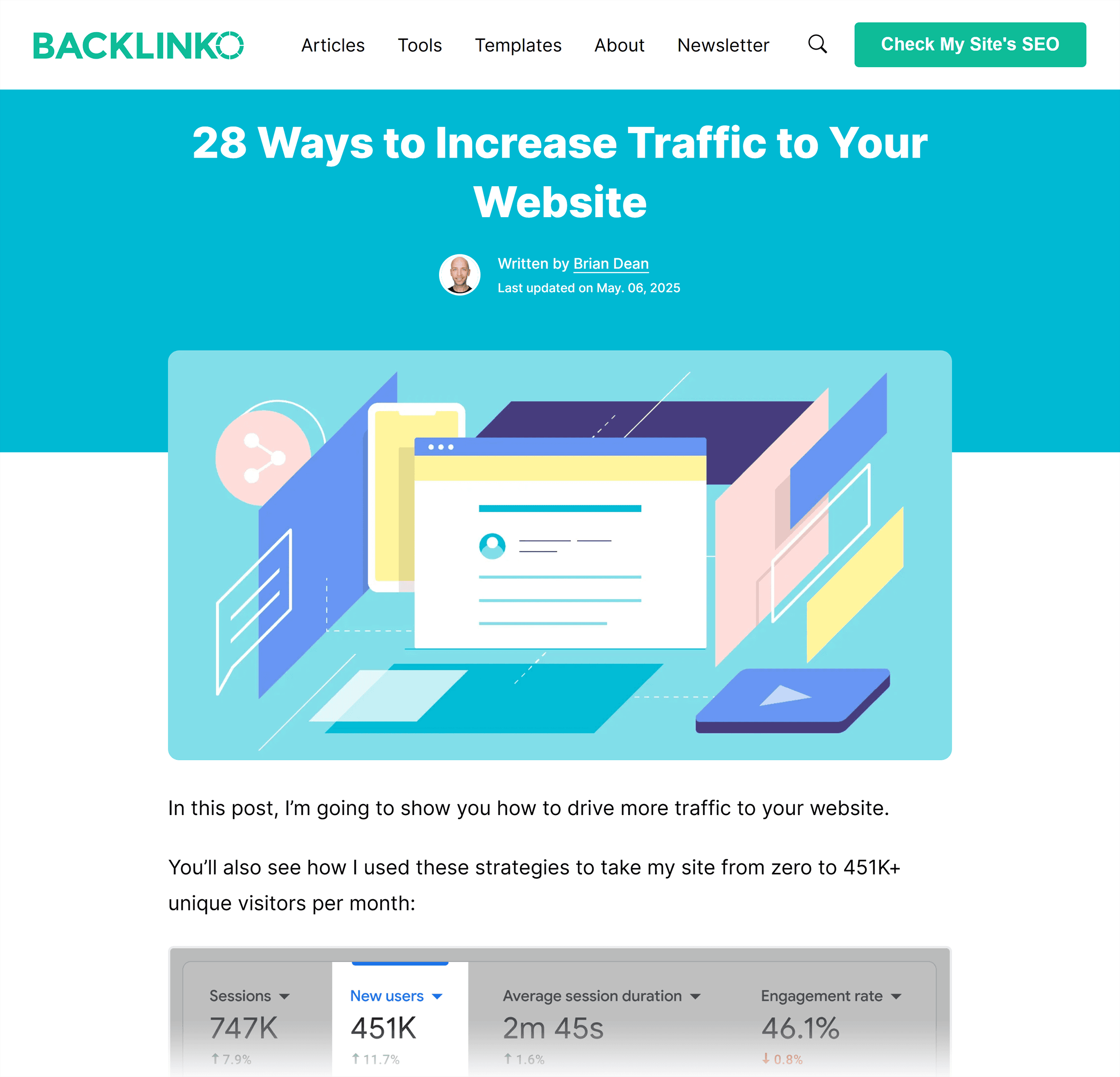 Backlinko &ndash; Increase Website Traffic &ndash; Article
