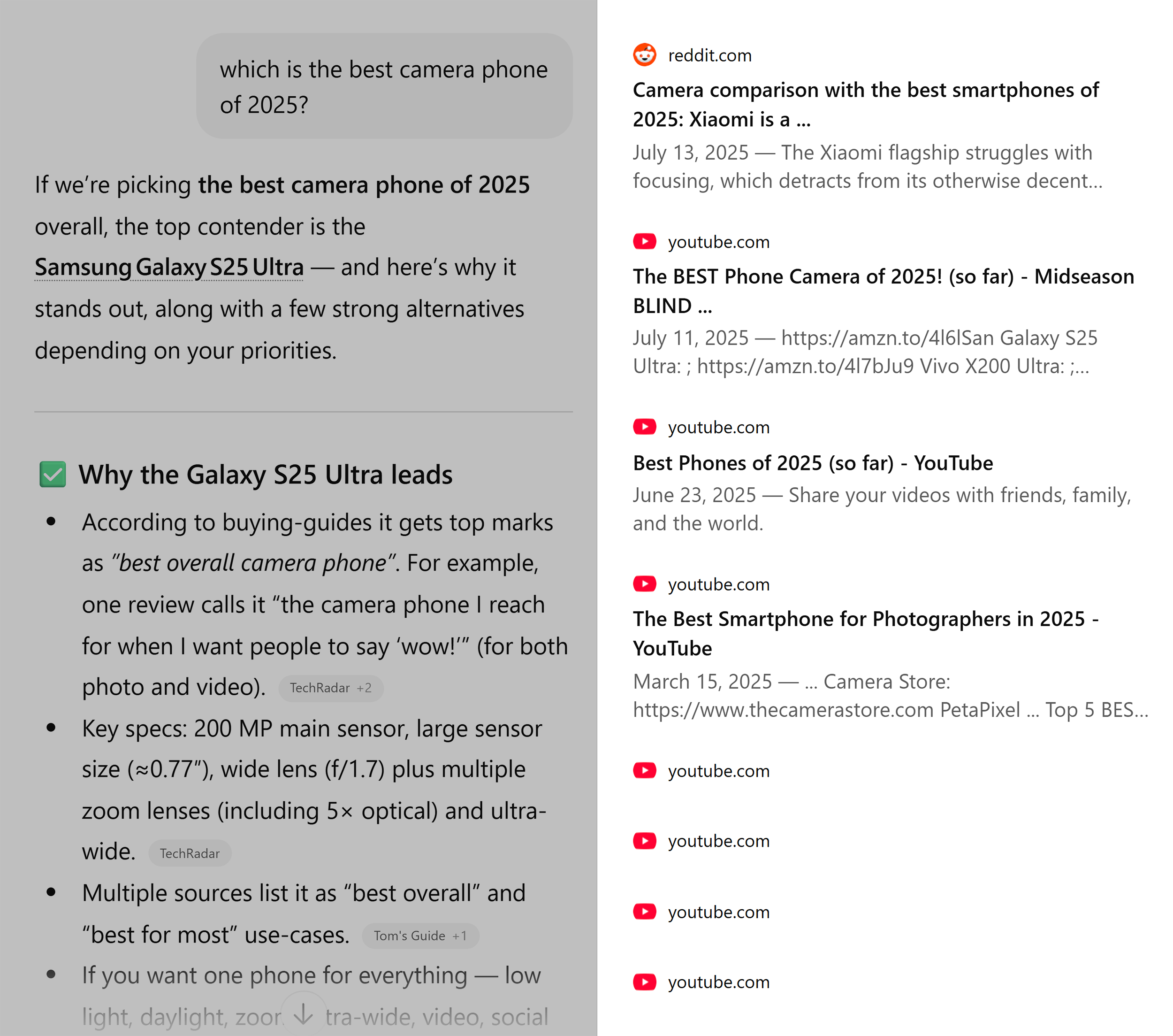 ChatGPT – Cited multiple YouTube videos