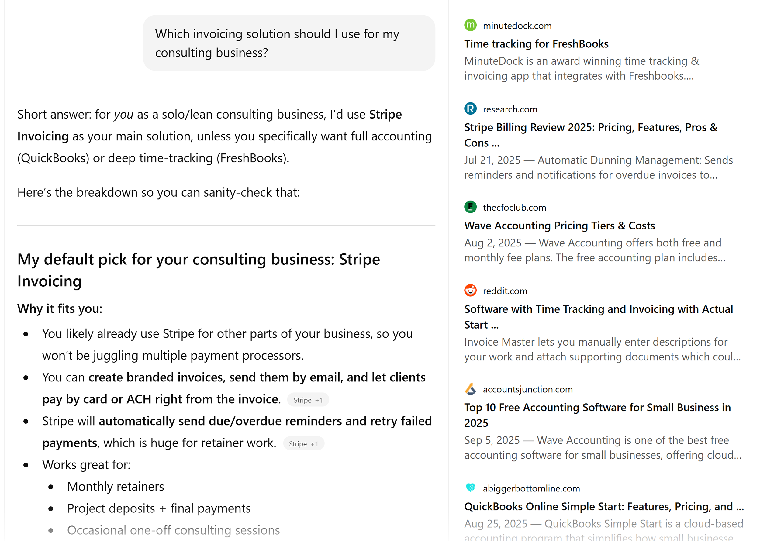 ChatGPT – Ecommerce example