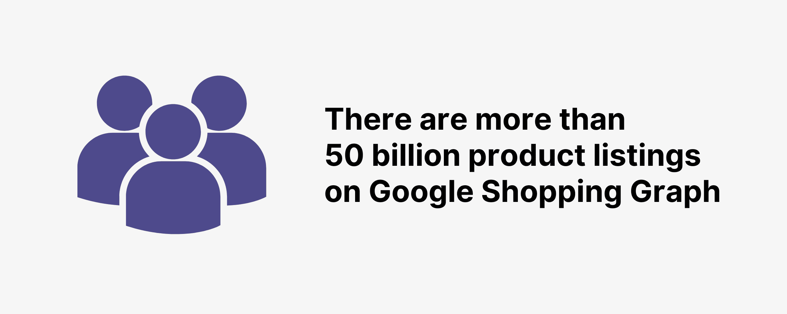 There are more than 50 billion product listings on Google Shopping Graph