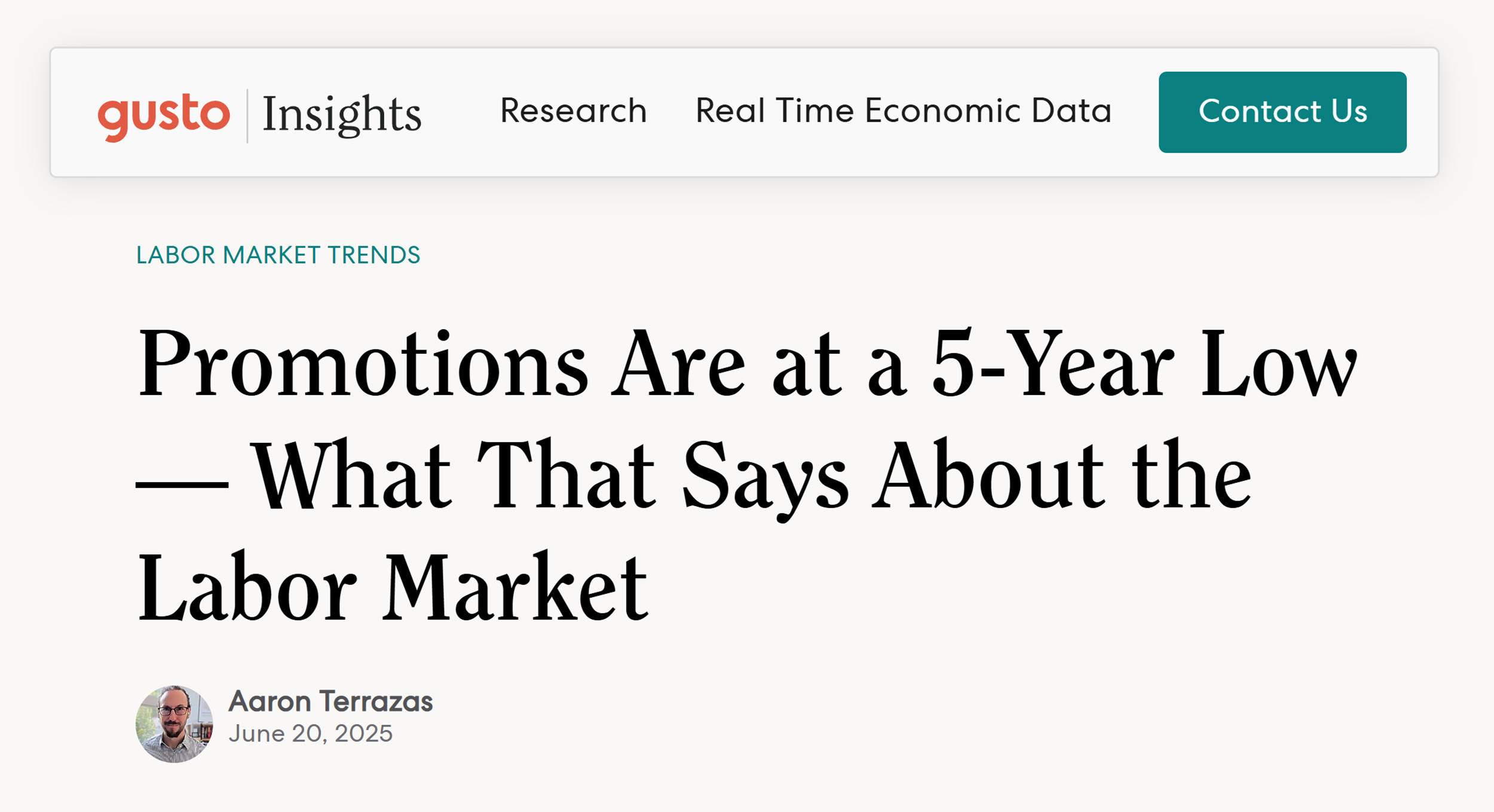 Gusto Insights – Promotions