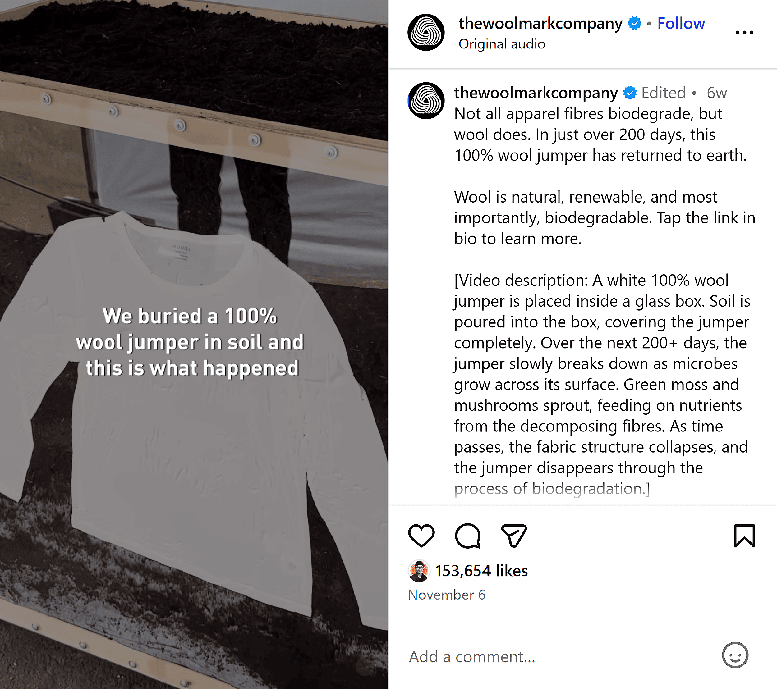 Instagram – Woolmark decompose clothing