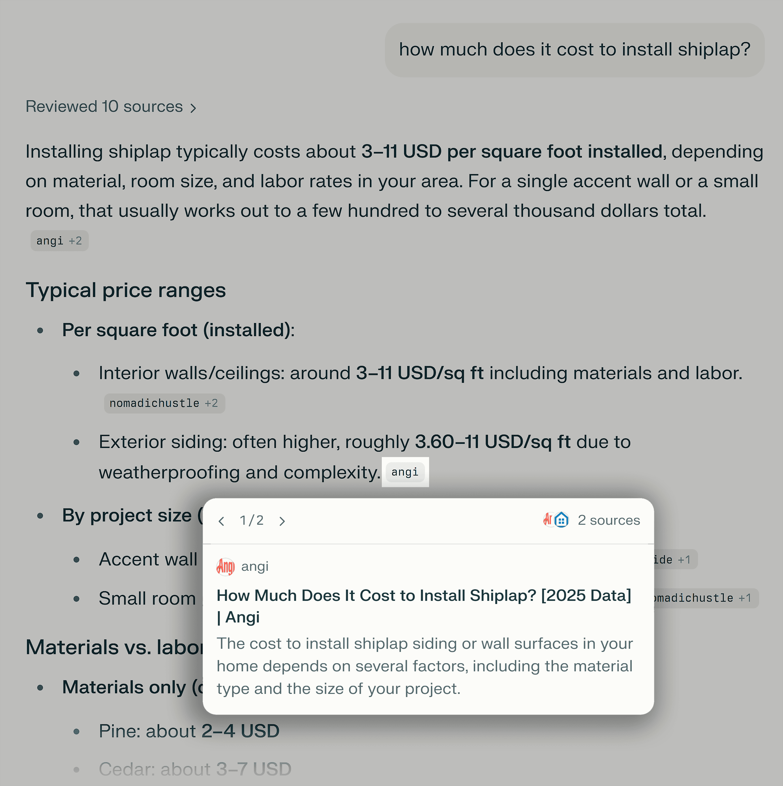 Perplexity &ndash; Install shiplap