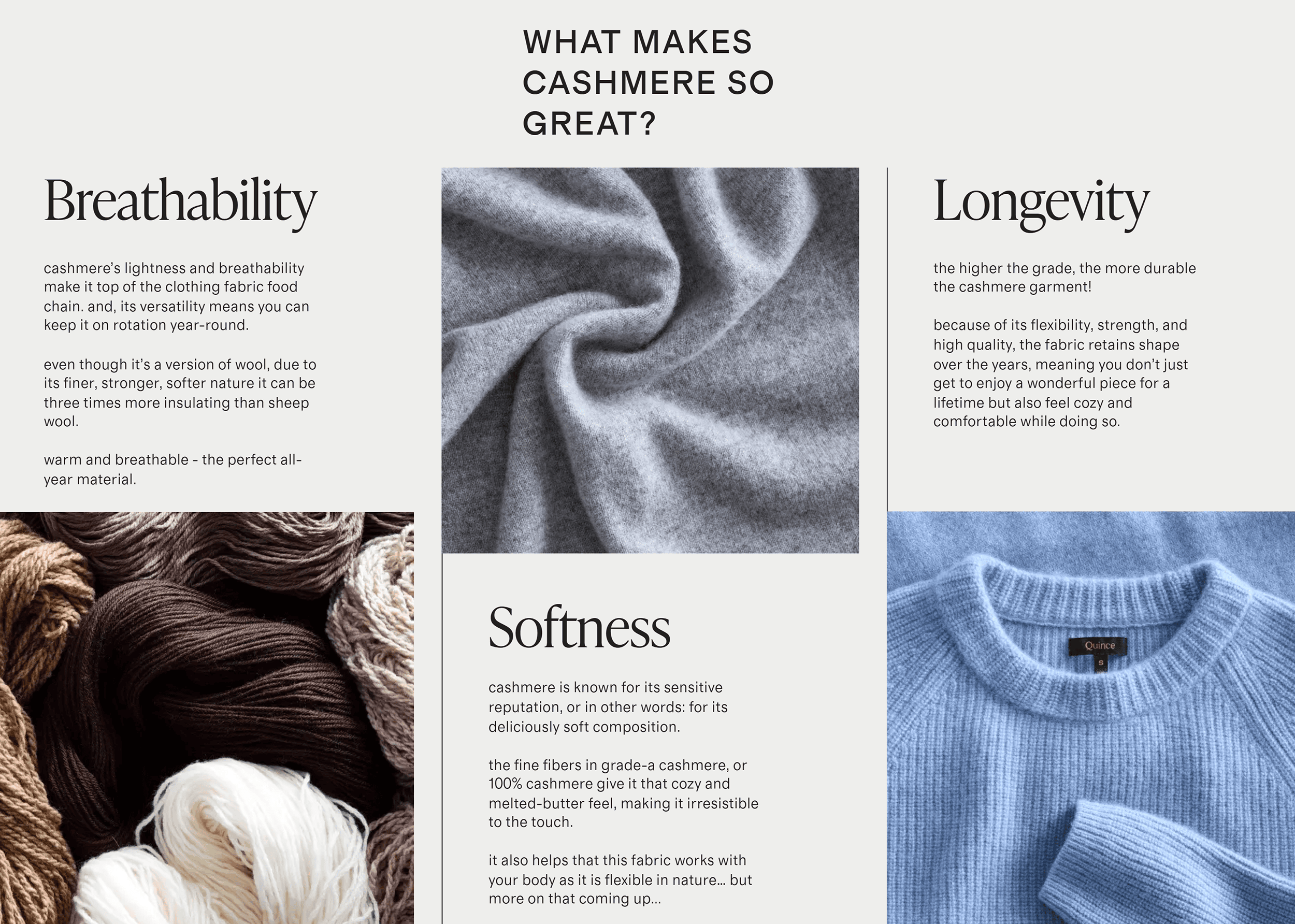 Quince – About cashmere