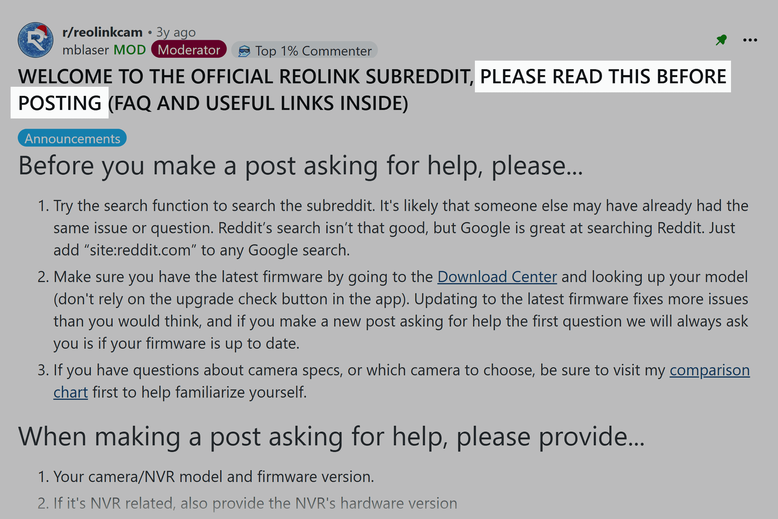 Reddit &ndash; Welcome post
