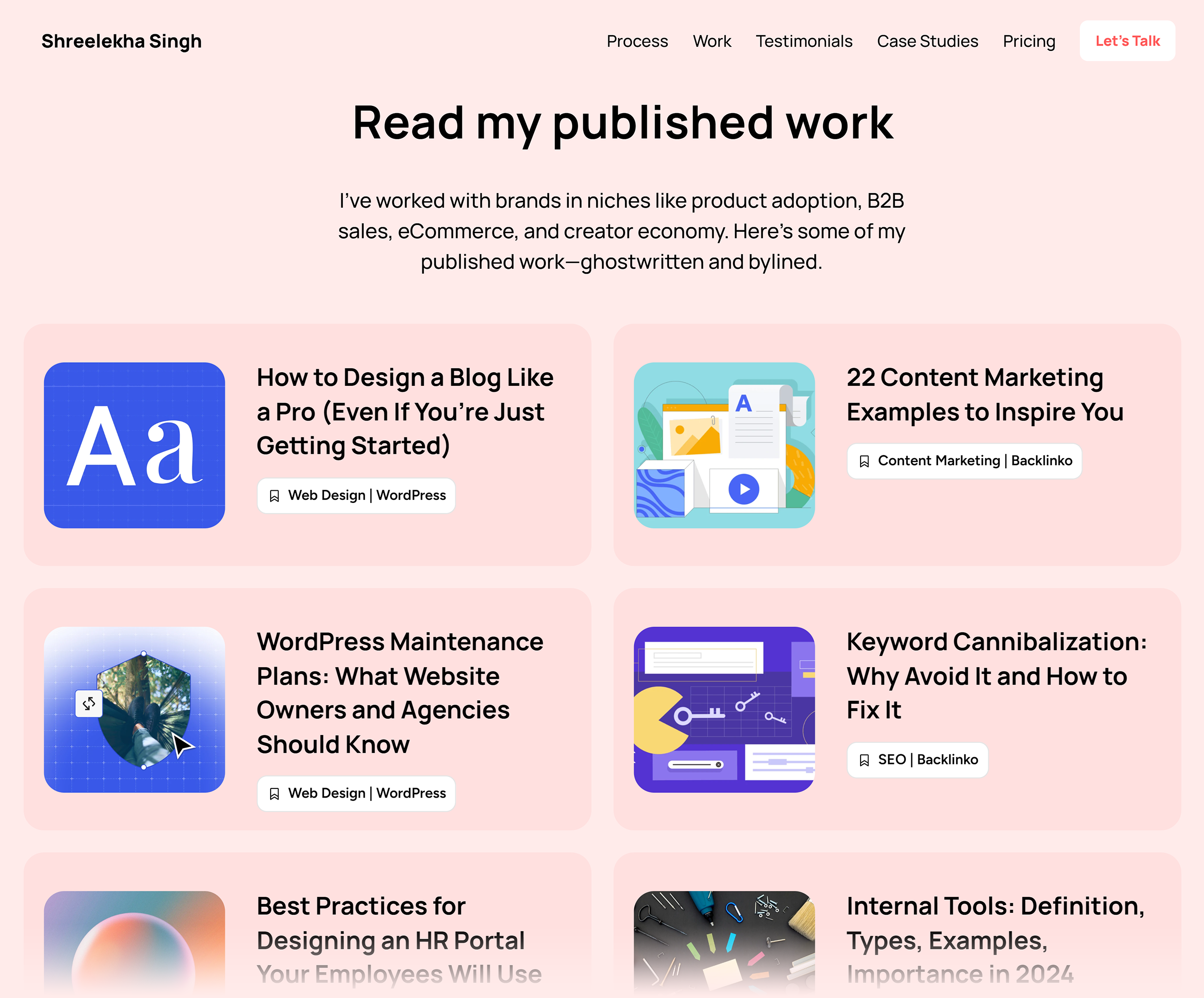 Shreelekha Singh &ndash; Work samples