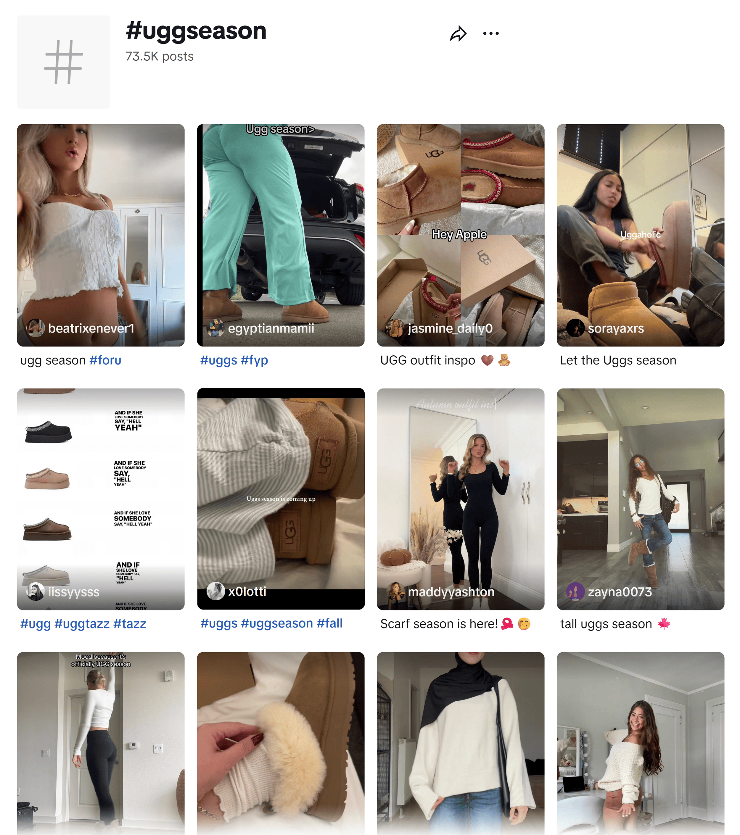 TikTok – Uggseason videos