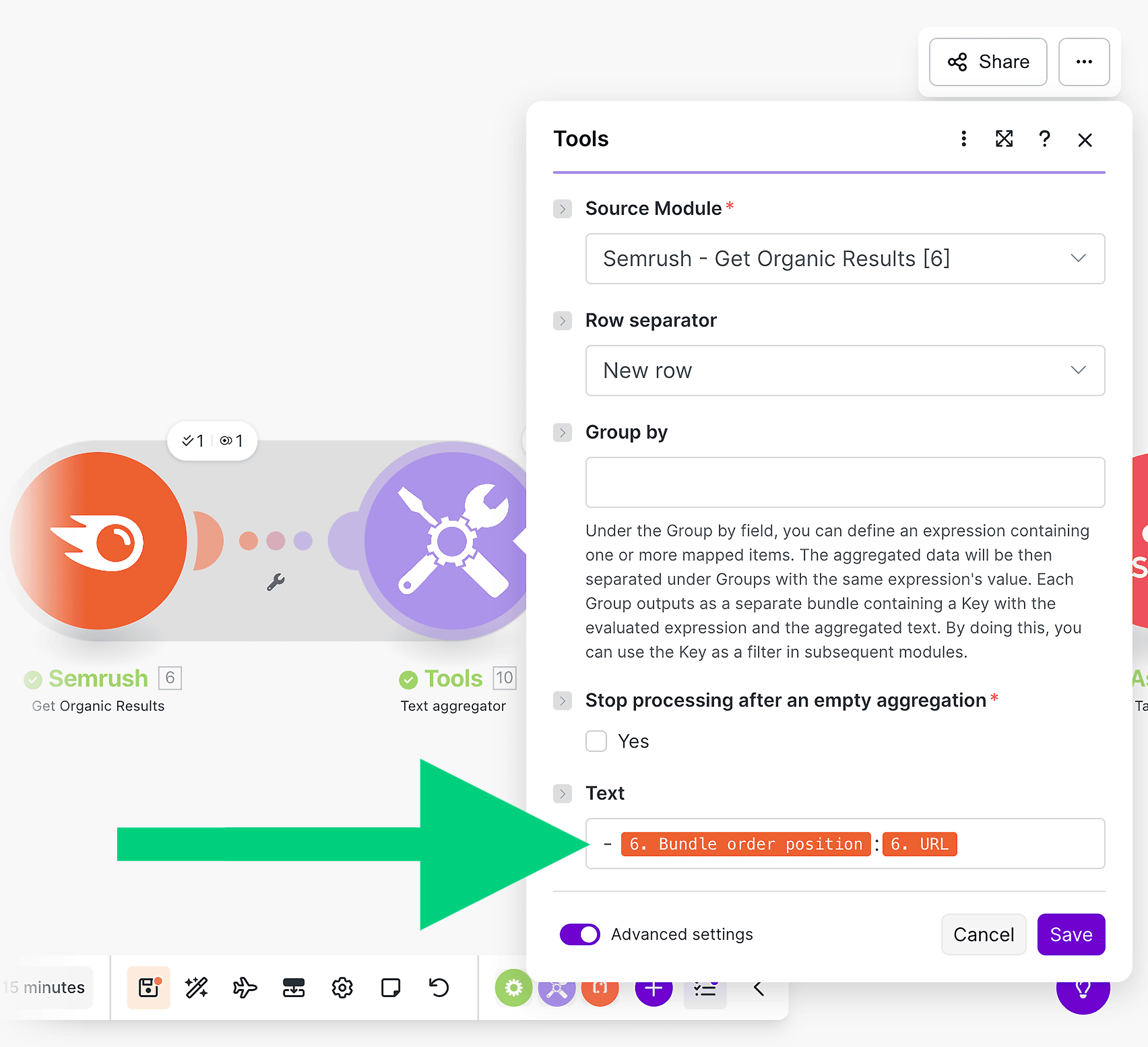 Bundle order position & URL Bundle order position & URL