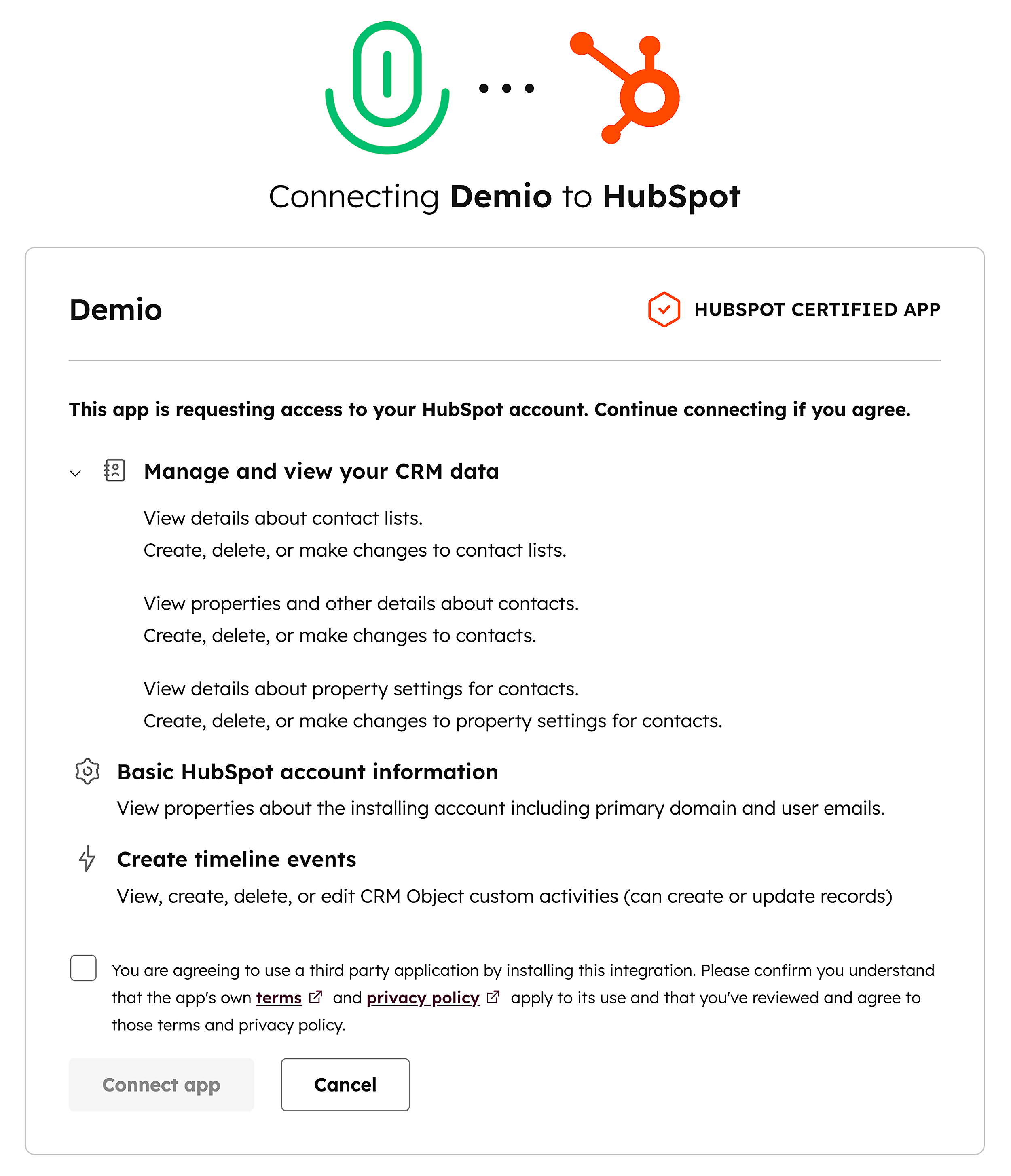 Connecting Demio to HubSpot Connecting Demio to HubSpot