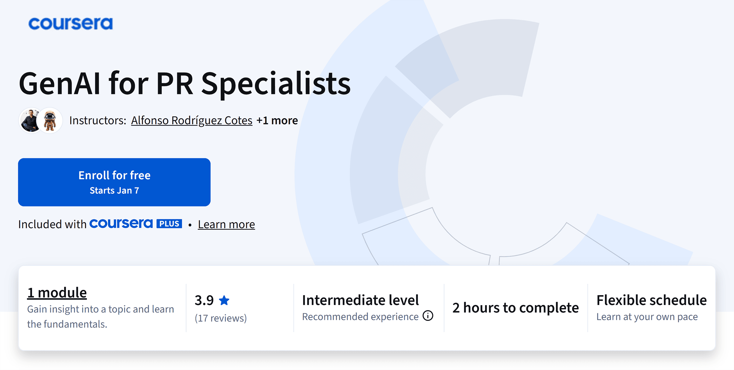 Coursera &ndash; GenAI for PR Specialists