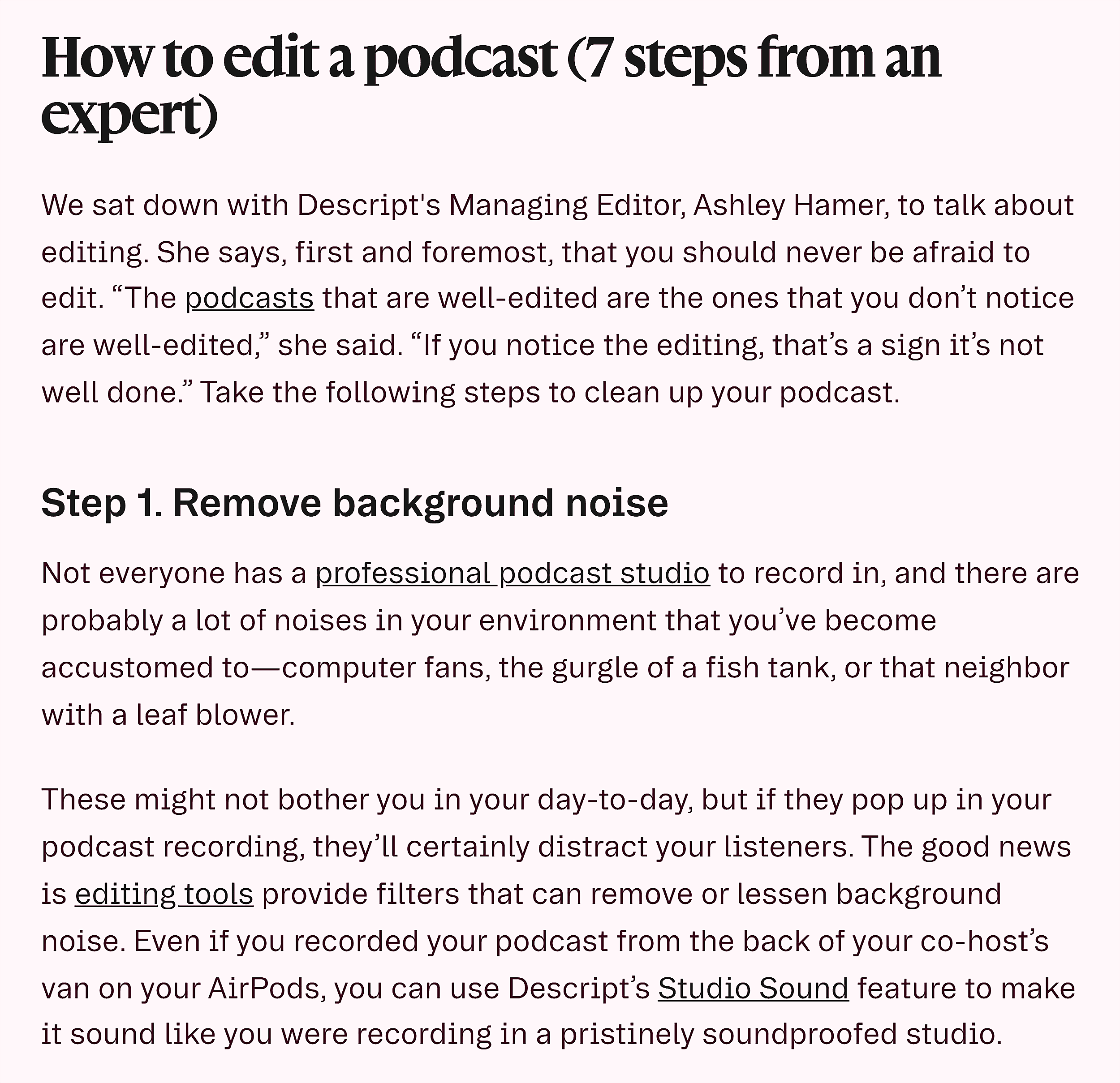 Descript – Copy flows naturally Descript – Copy flows naturally