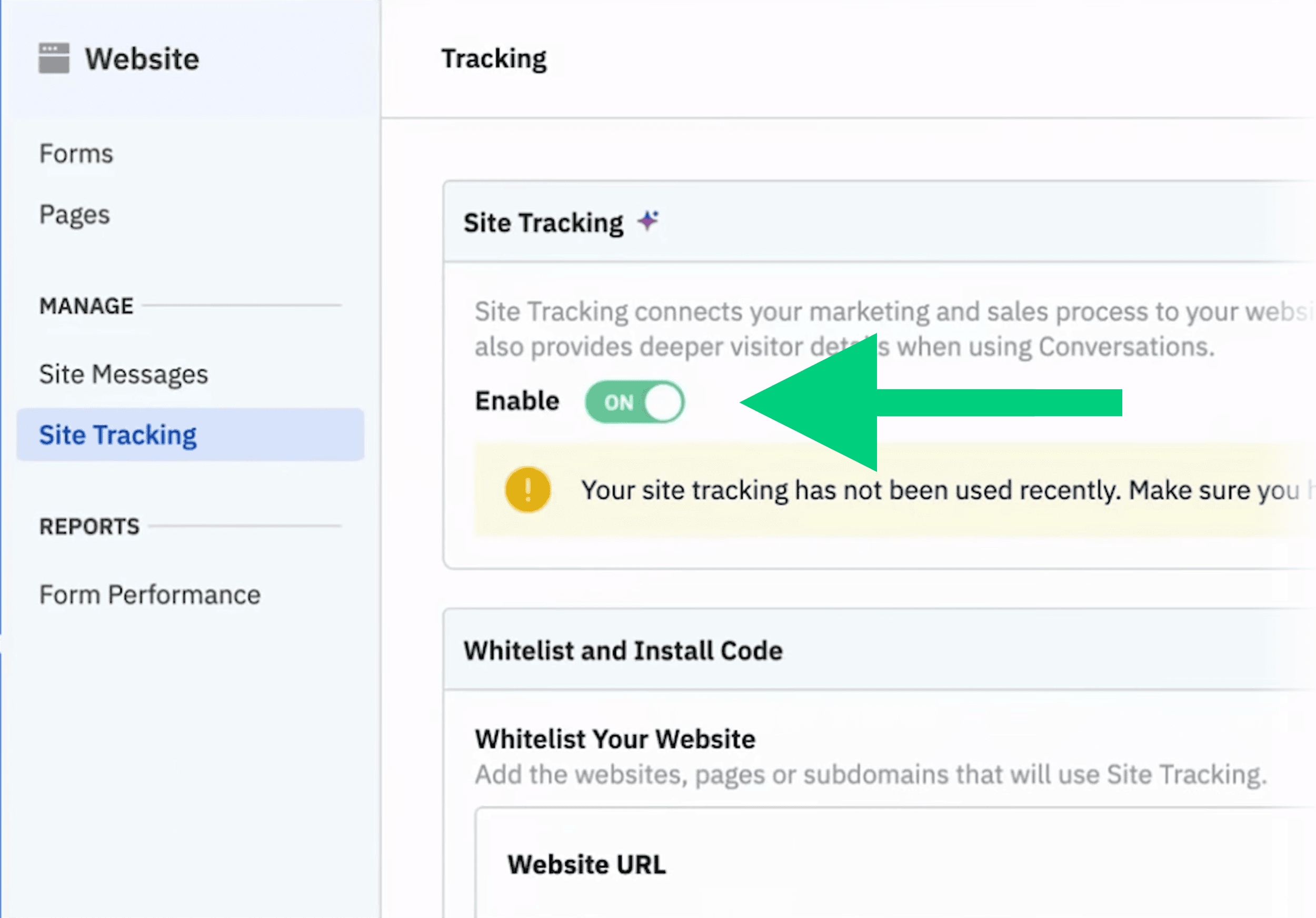 Enable Site Tracking in ActiveCampaign Enable Site Tracking in ActiveCampaign