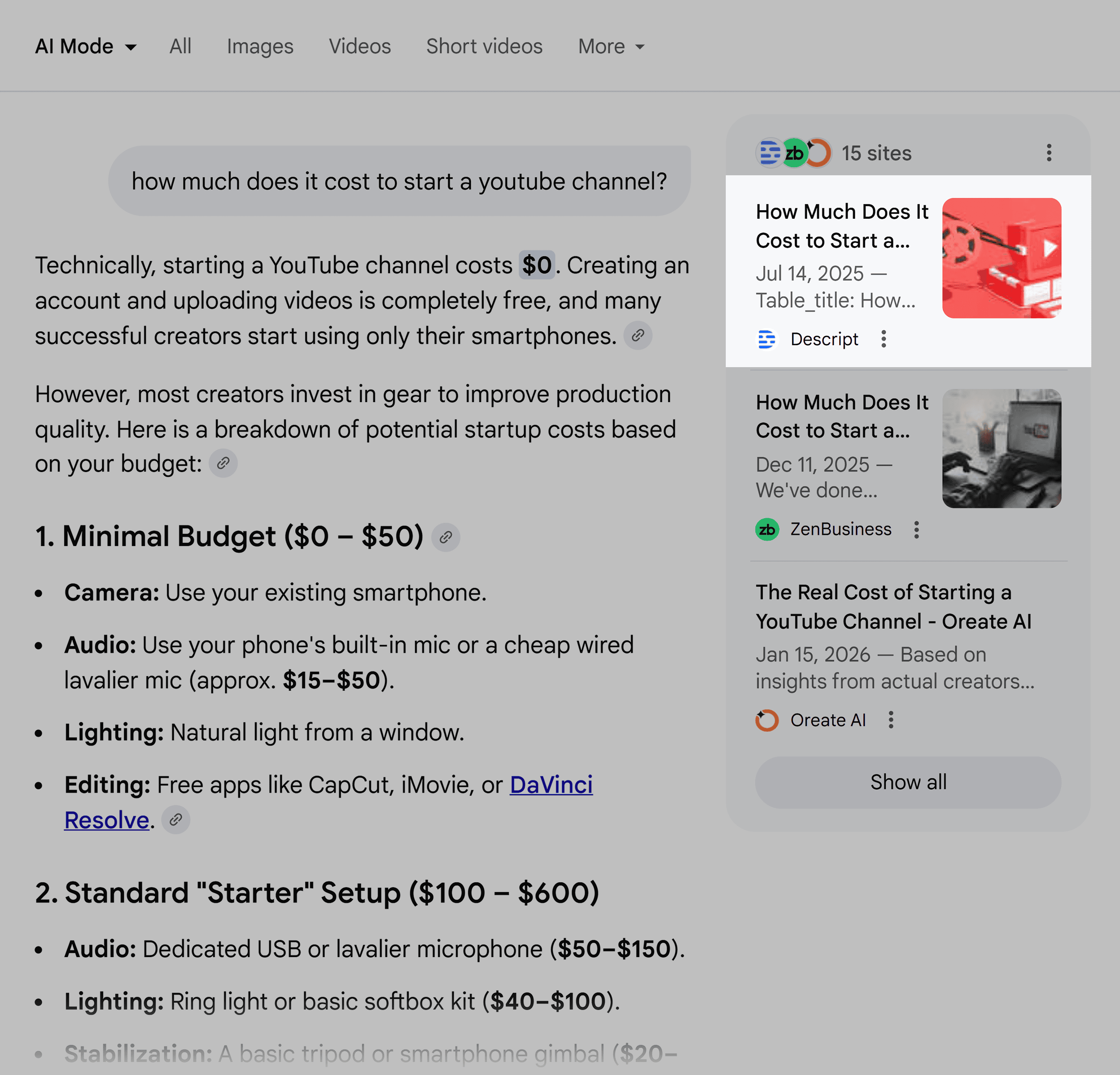 Google AI Mode – Starting YouTube channel Google AI Mode – Starting YouTube channel