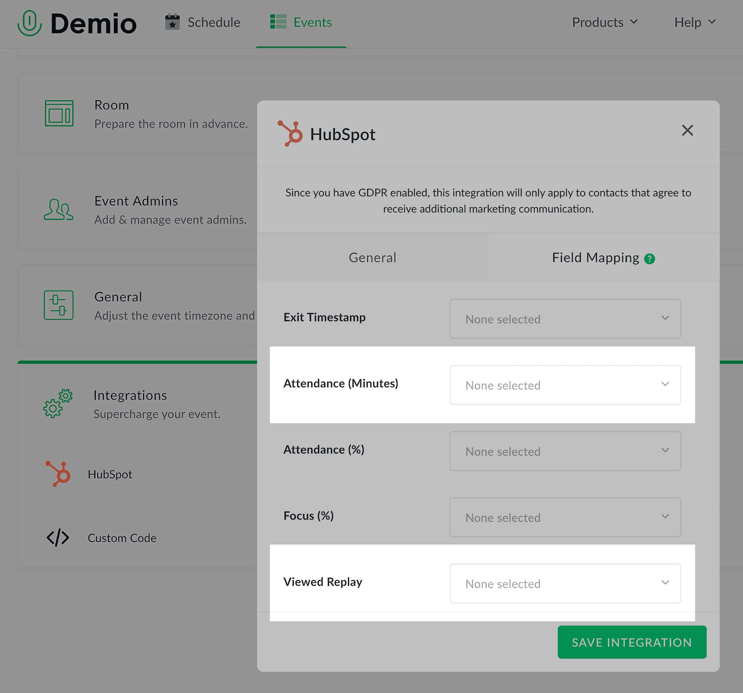 HubSpot – Field Mapping HubSpot – Field Mapping