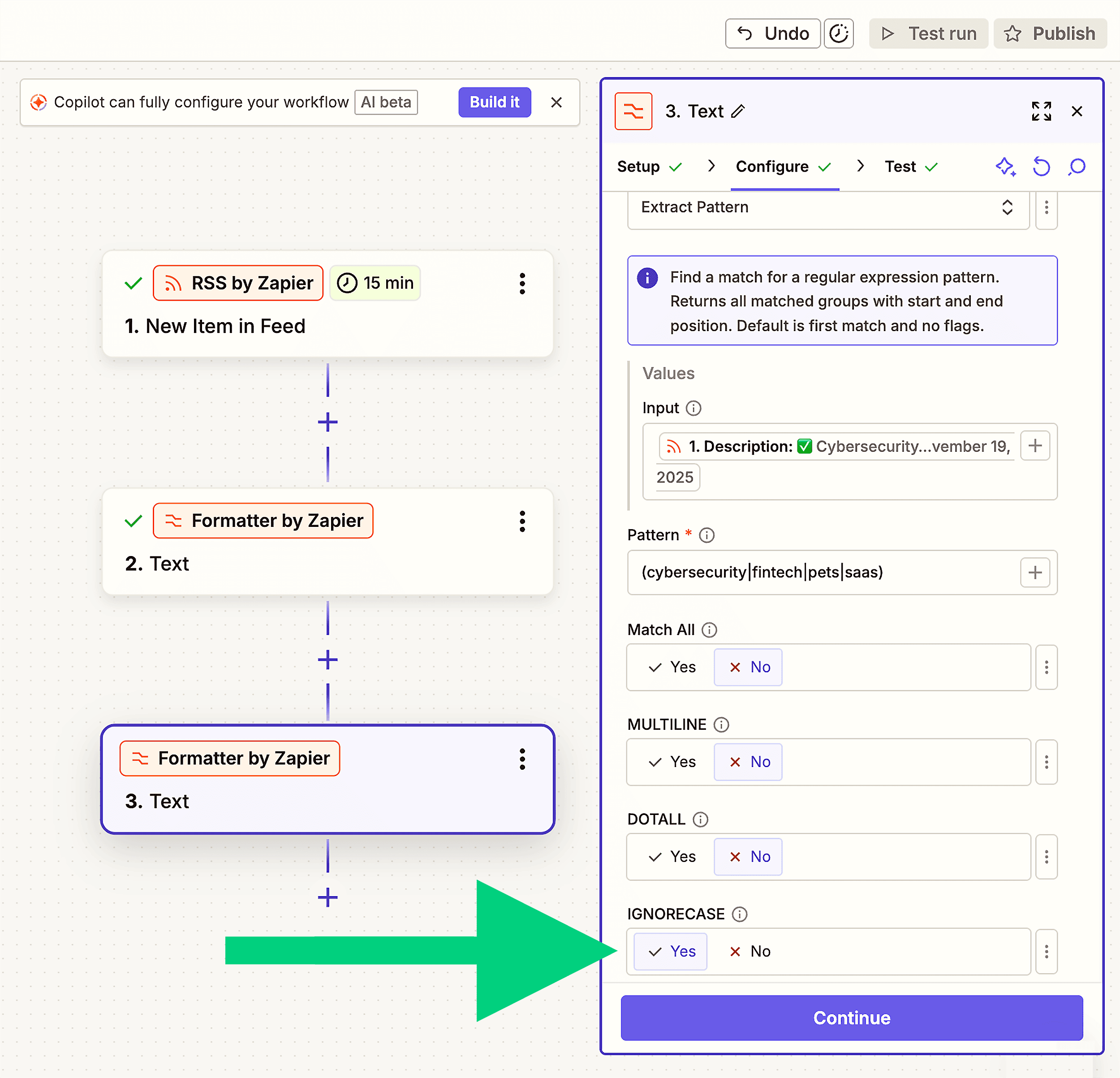 Ignorecase is set to yes Ignorecase is set to yes