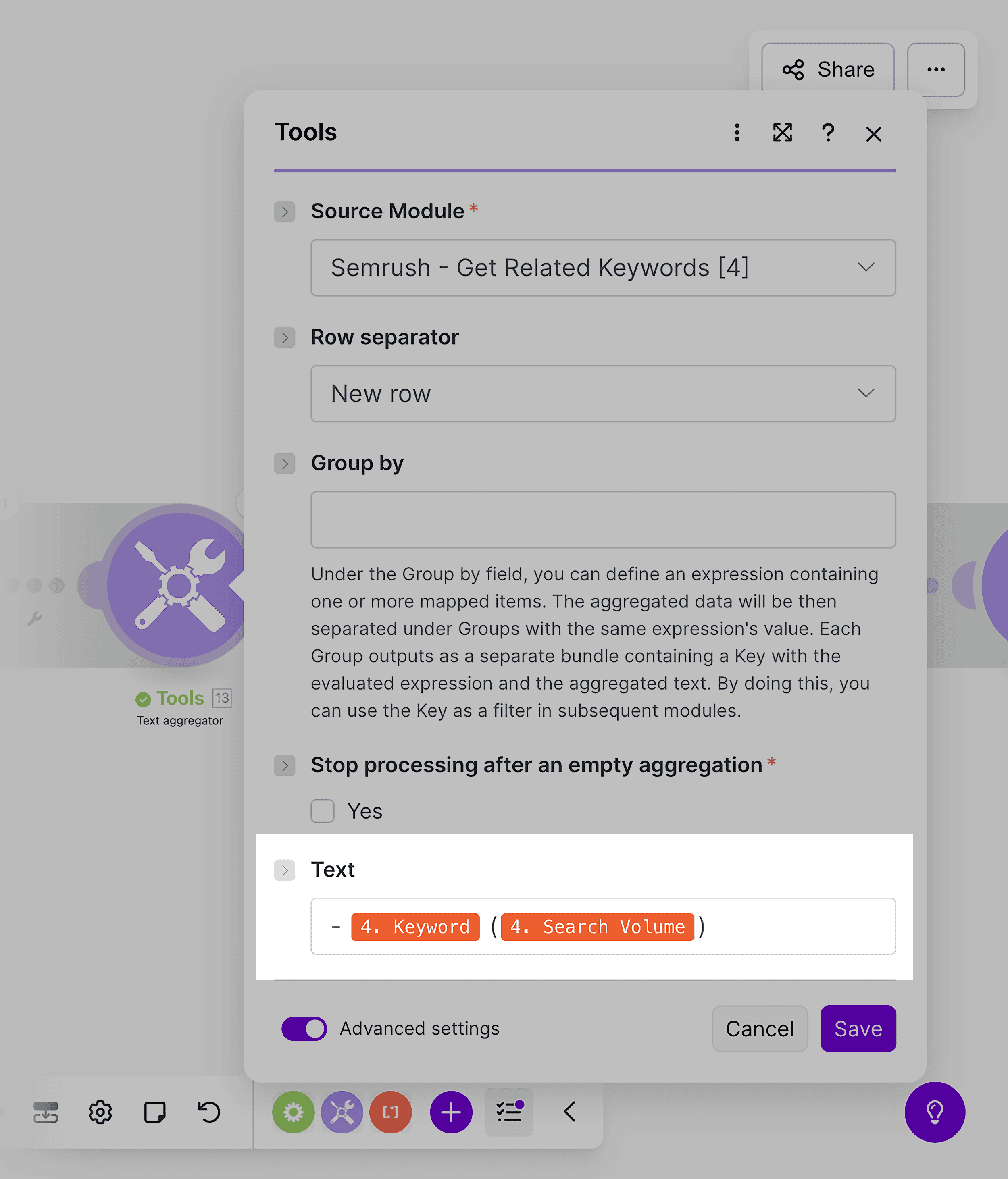 Map the data in the text field Map the data in the text field