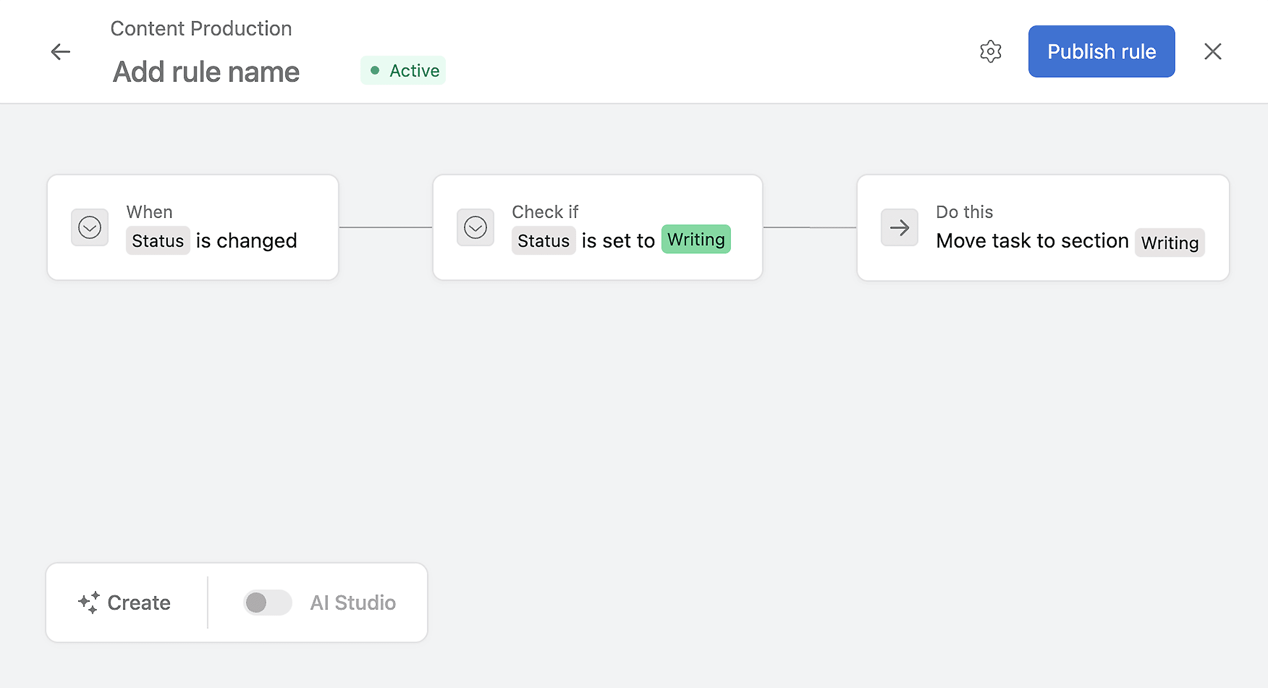 Move the task to corresponding section Move the task to corresponding section