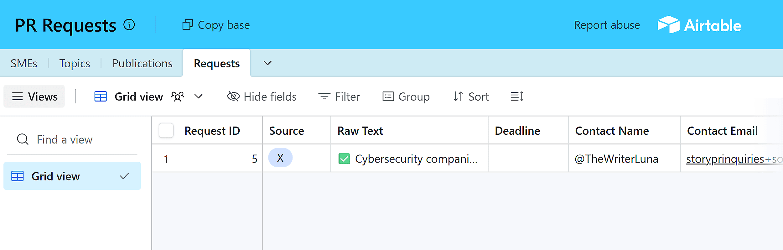 Record is added into Airtable Record is added into Airtable