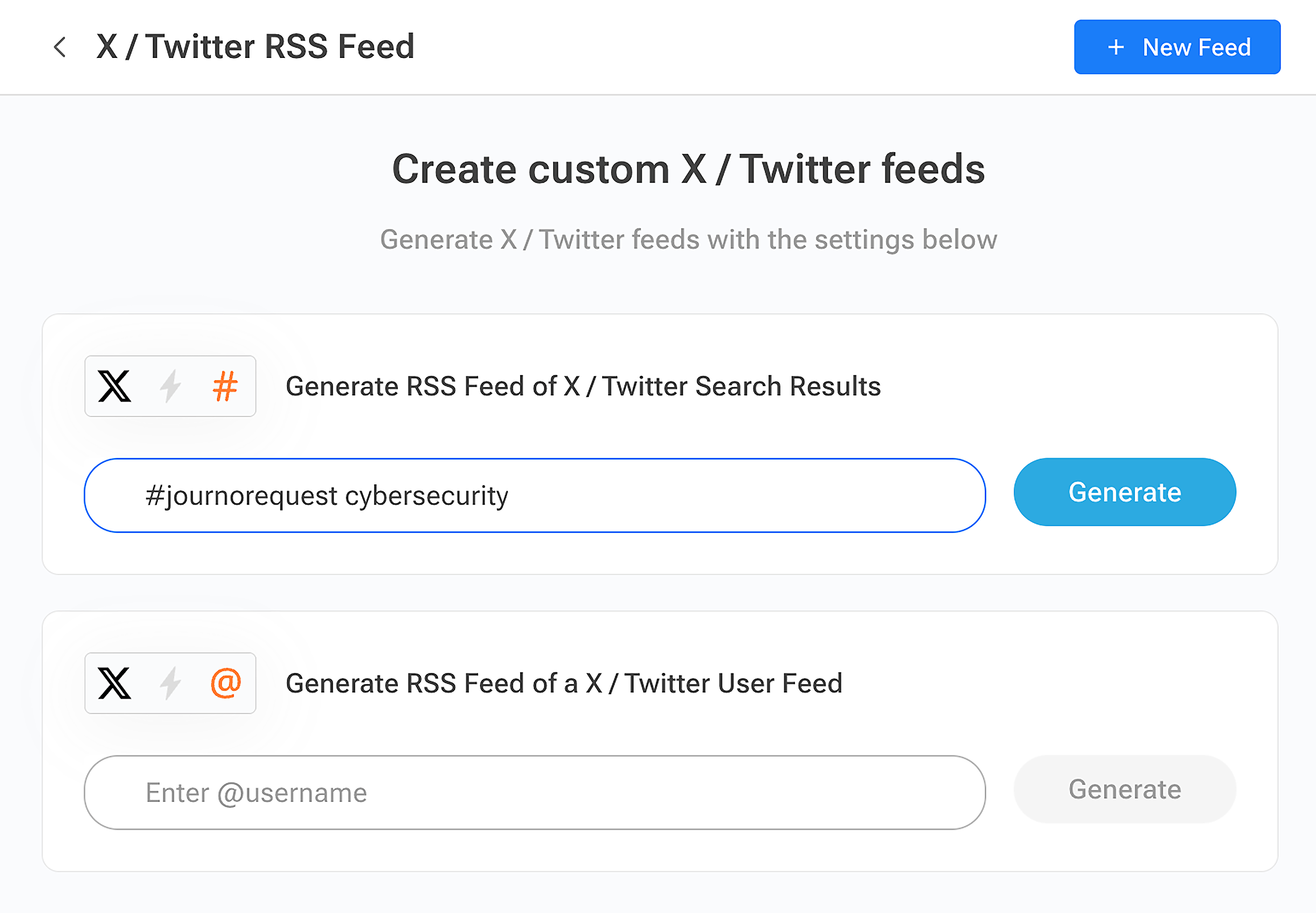 Setting up an RSS Feed Setting up an RSS Feed