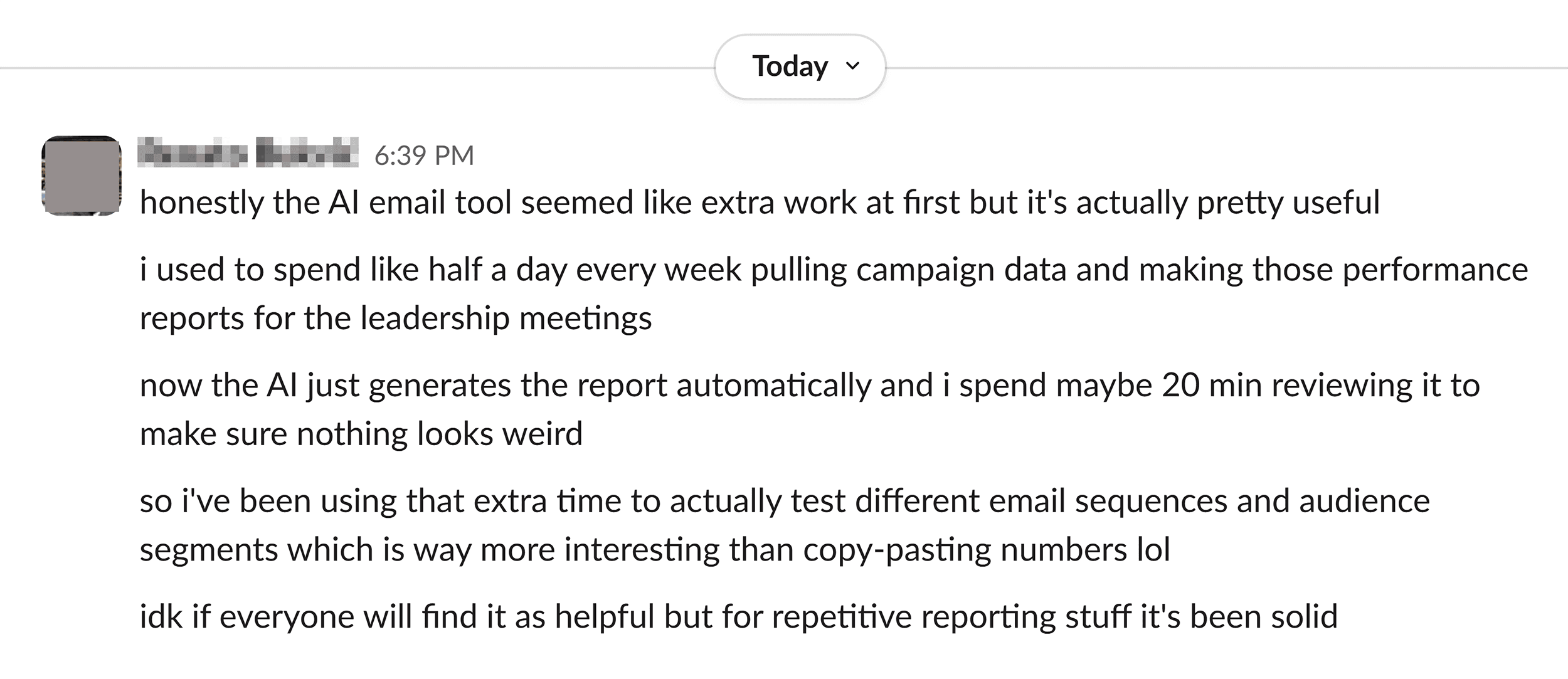 Slack &ndash; Message