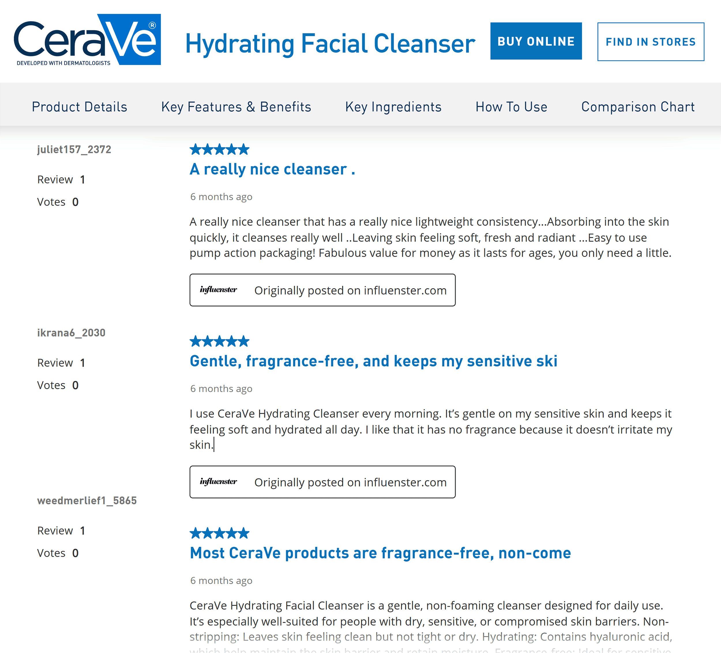 CeraVe &ndash; Hydrating Facial Cleanser &ndash; Reviews