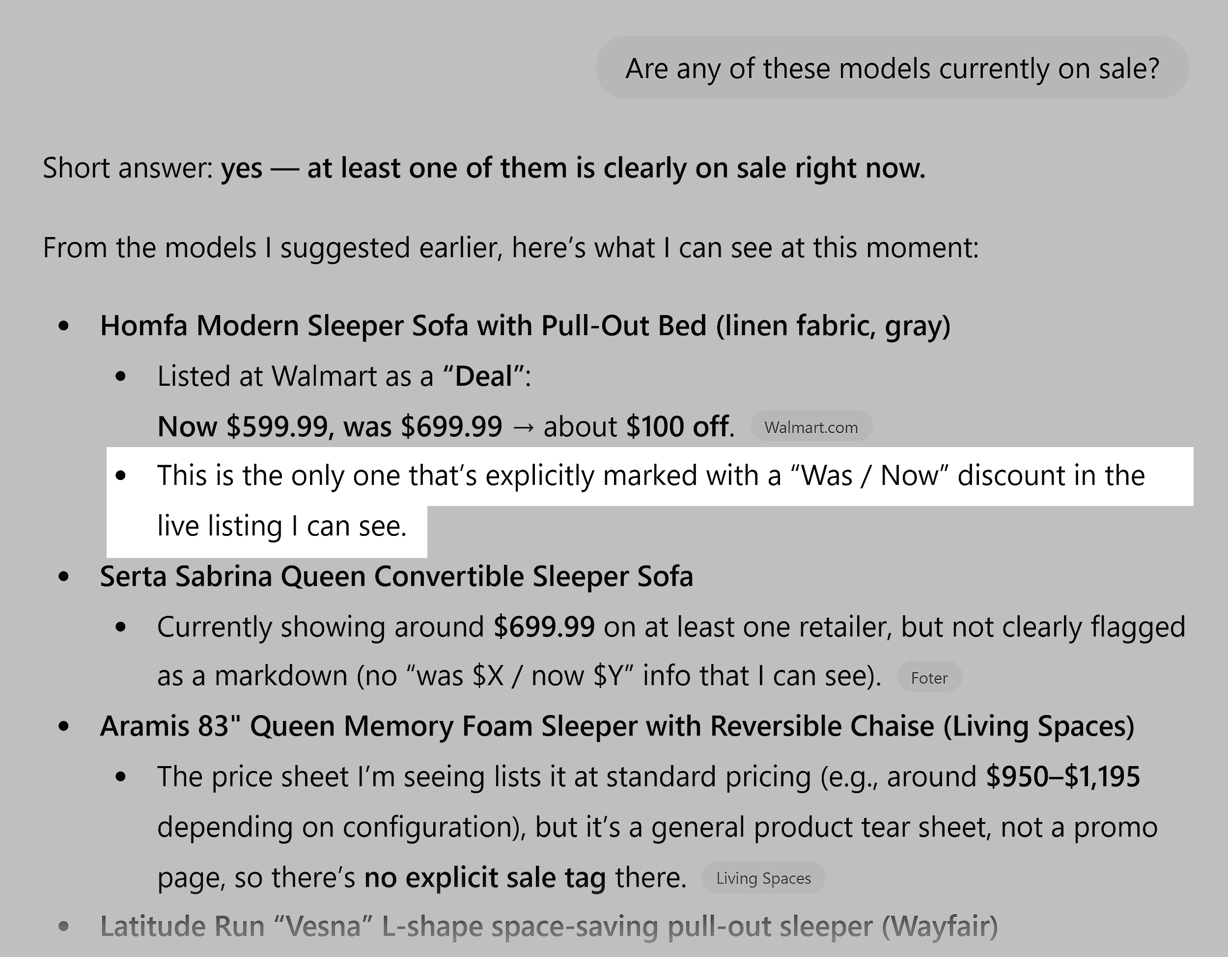 ChatGPT &ndash; Currently on sale