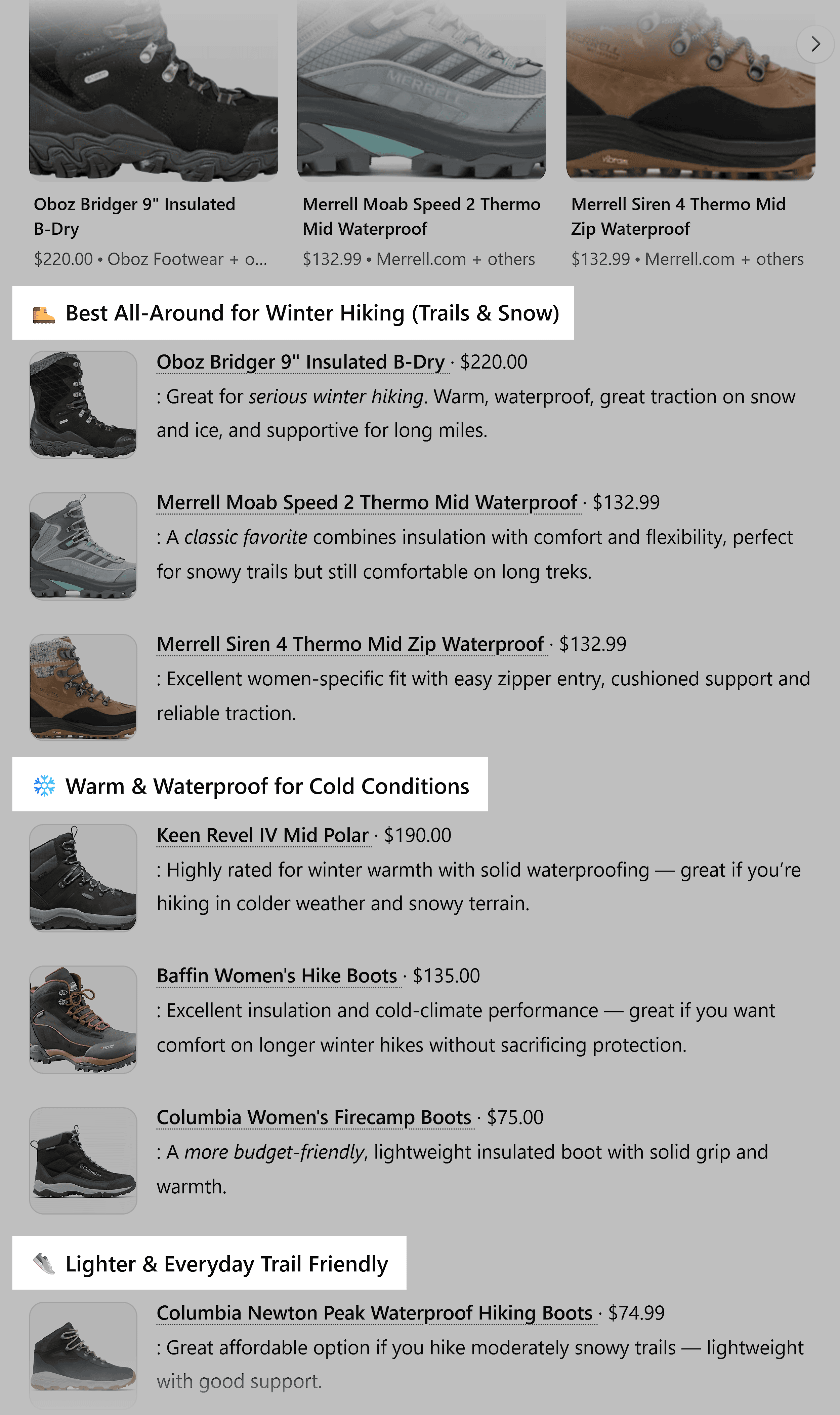 ChatGPT &ndash; Section headings