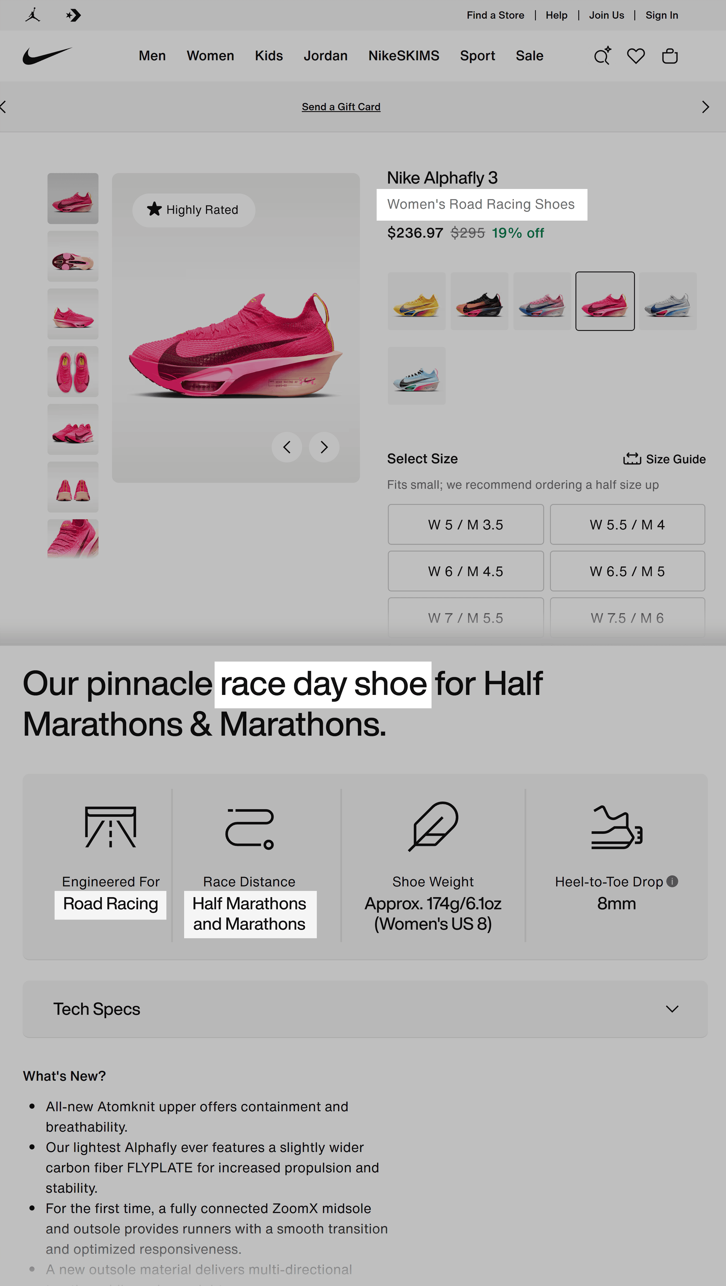 Nike &ndash; Women's Road Racing Shoes