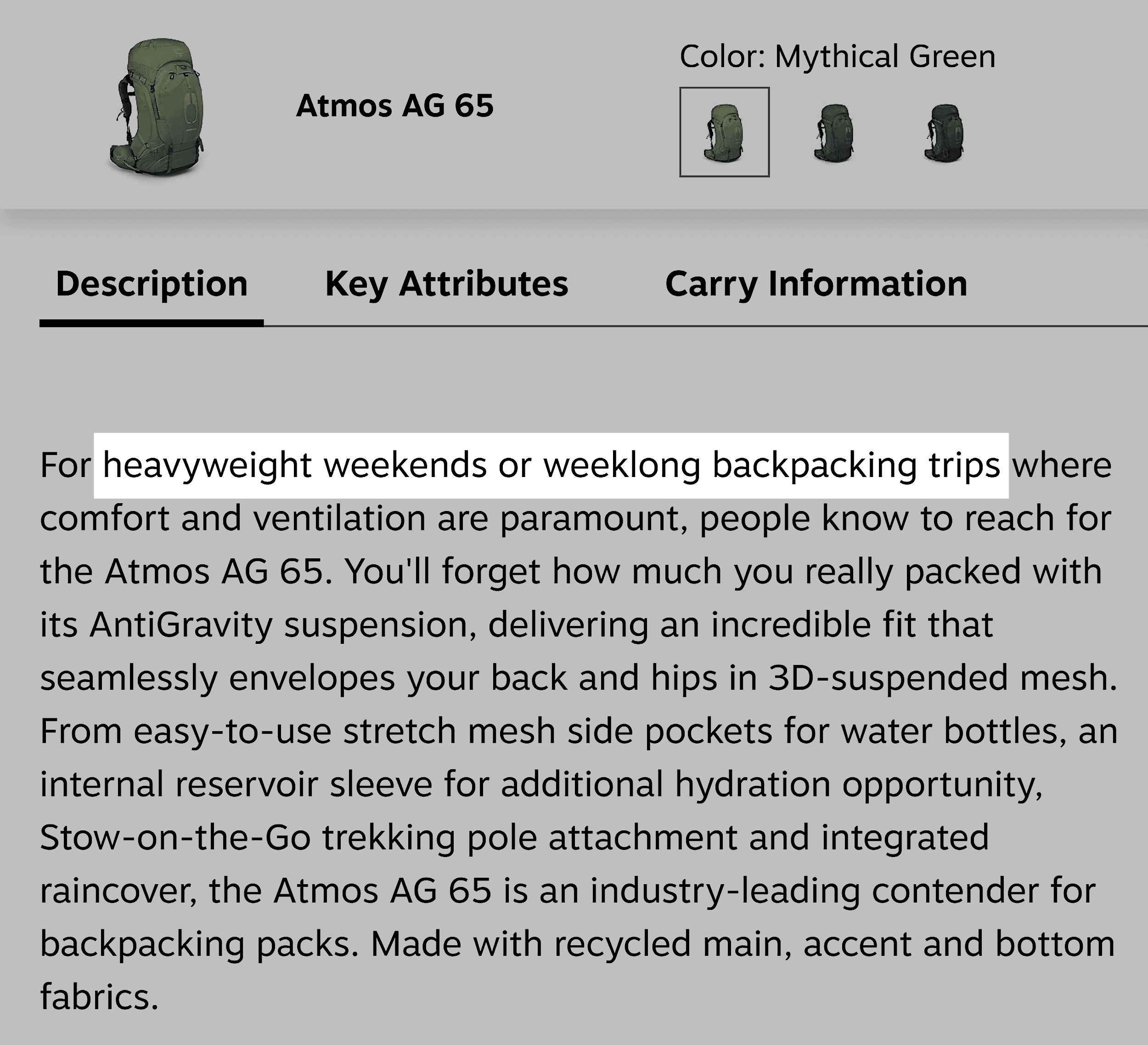 Osprey &ndash; Recommended by AI