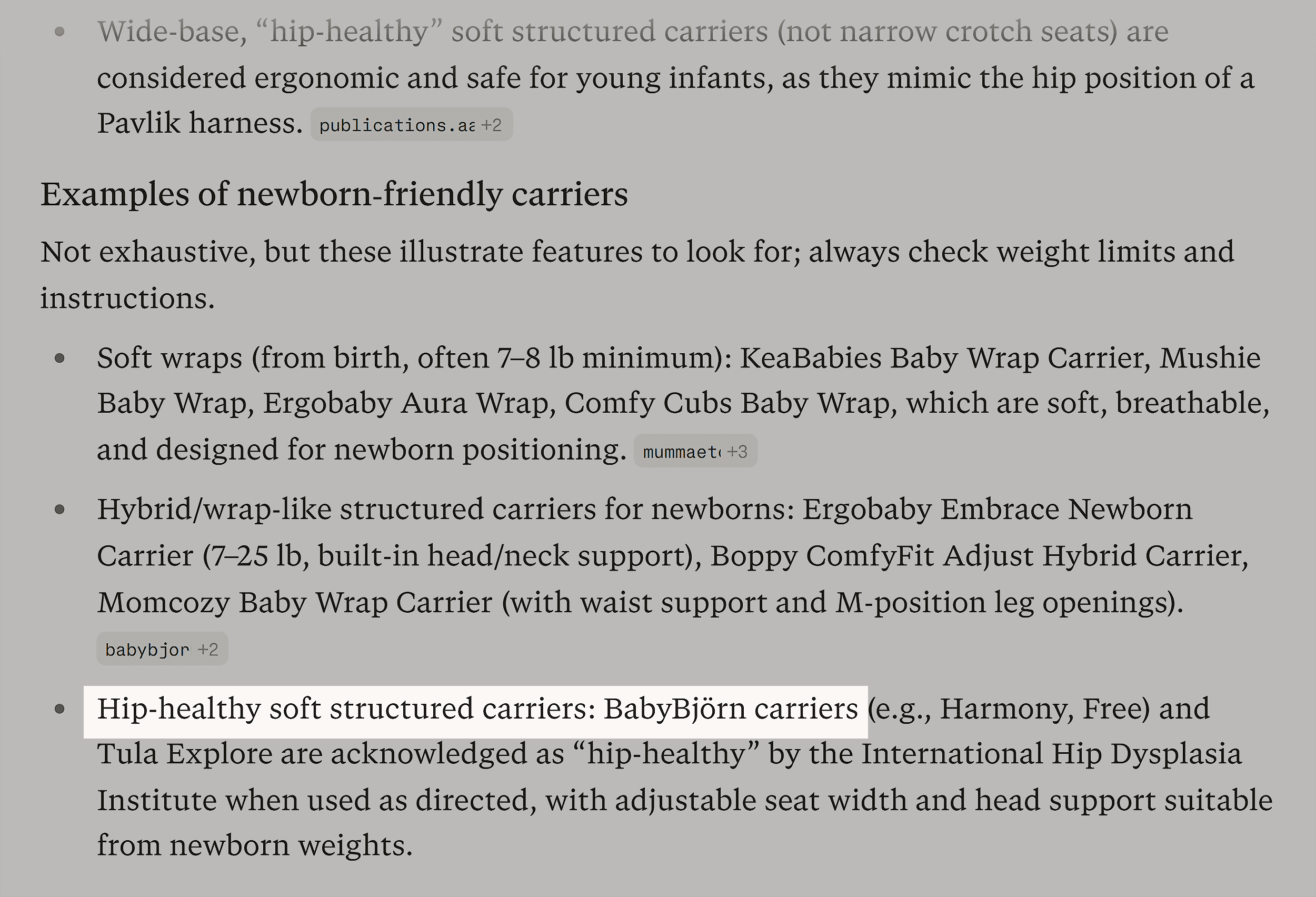 Perplexity &ndash; Baby Bjorn reference