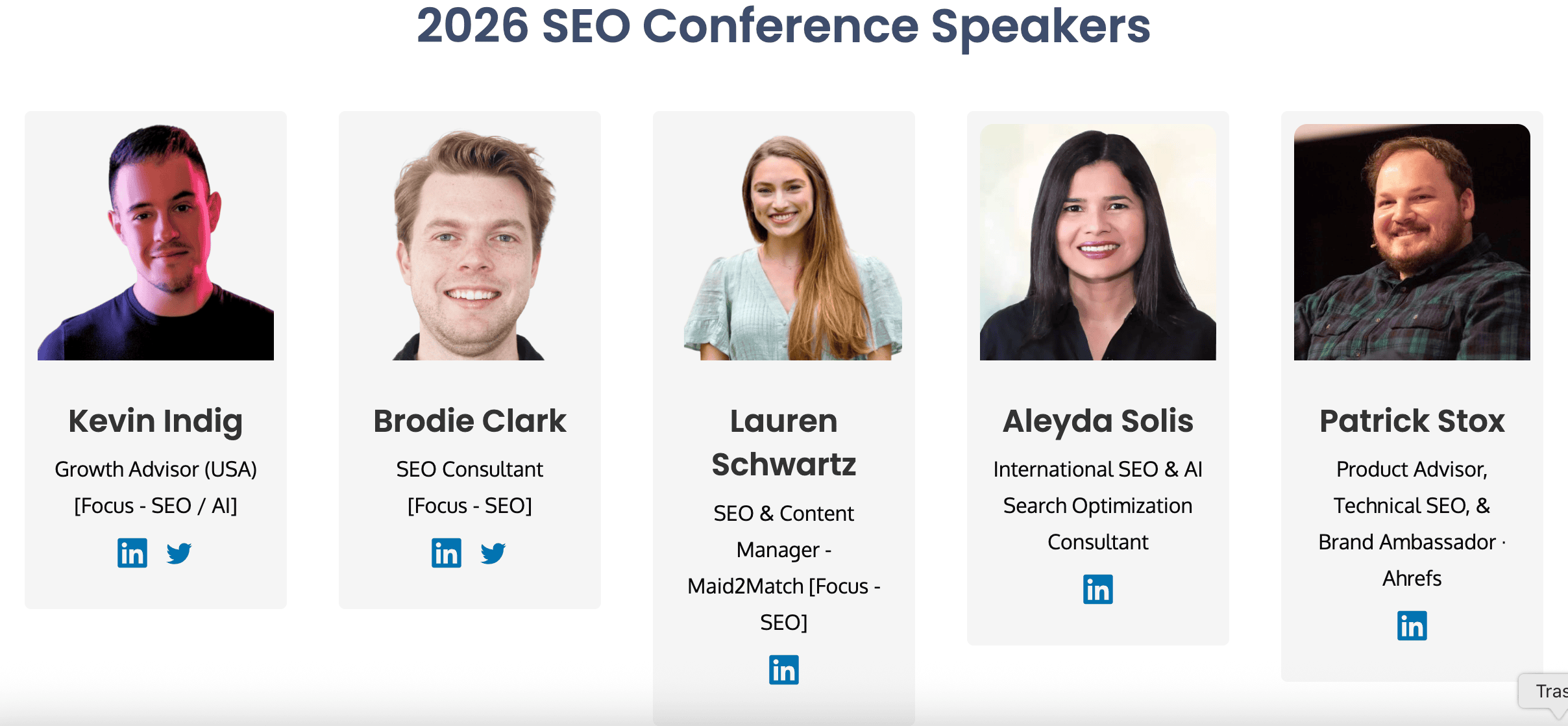 Sydney SEO Conference Speakers