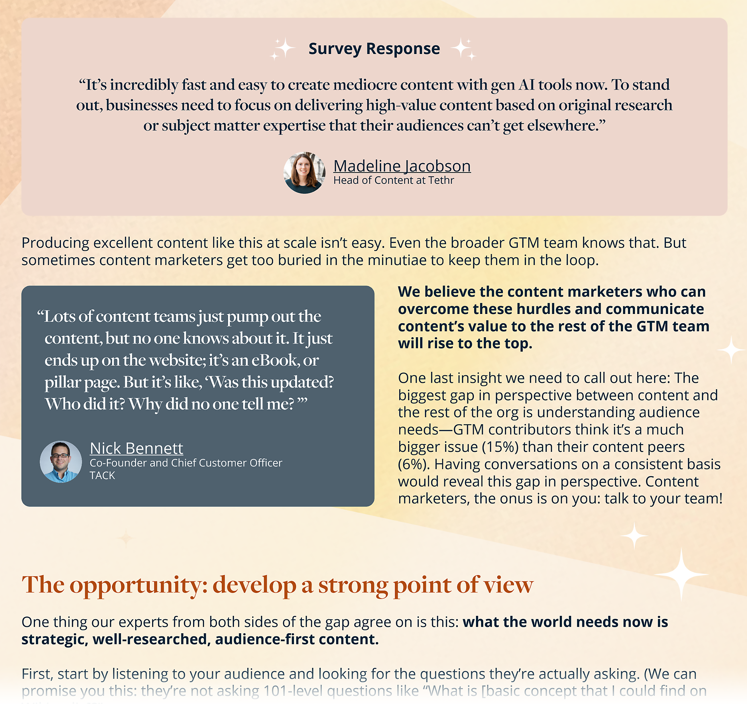 Beam &ndash; Closing the Content Gap report