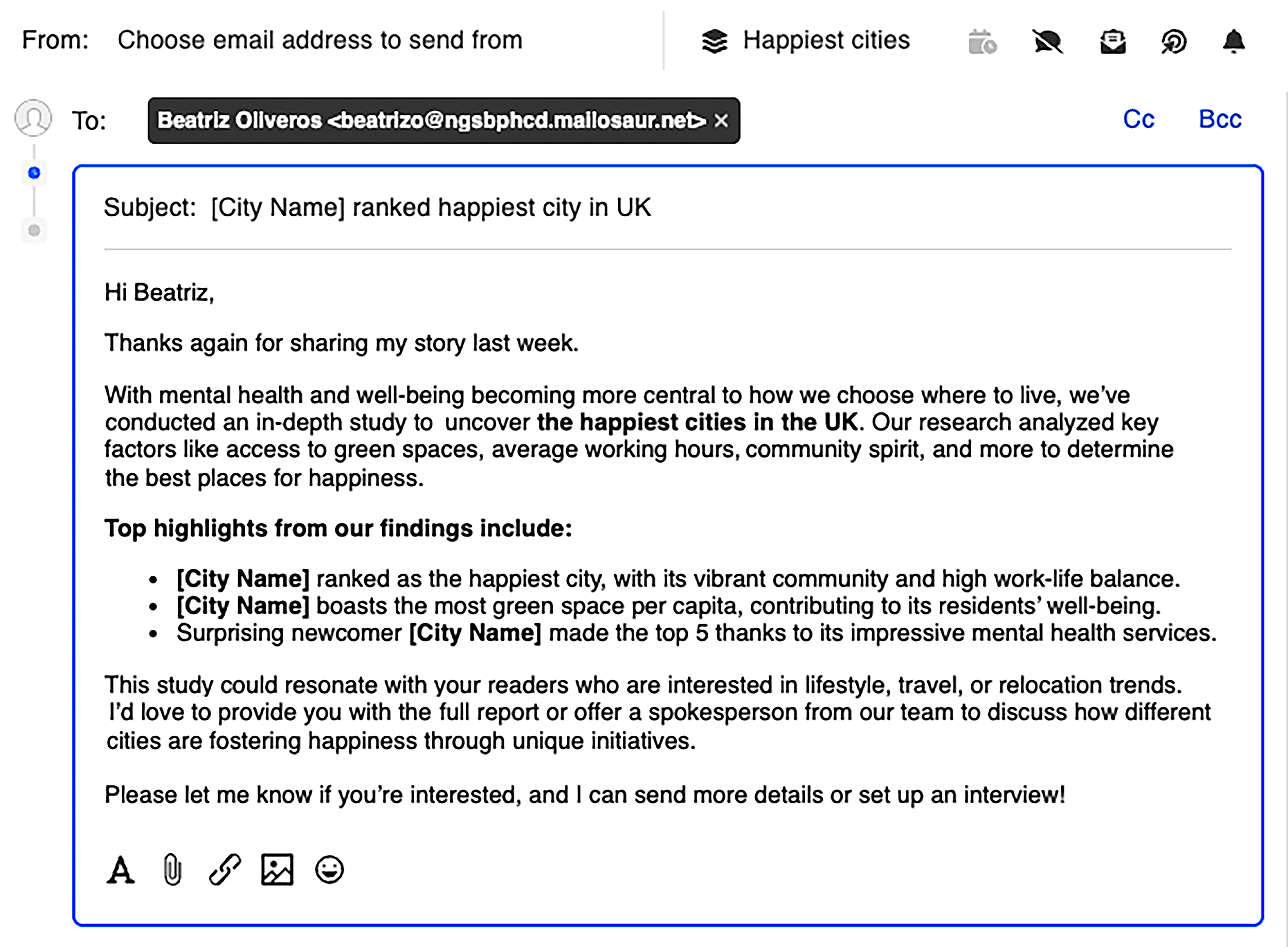 BuzzStream &ndash; Outreach email