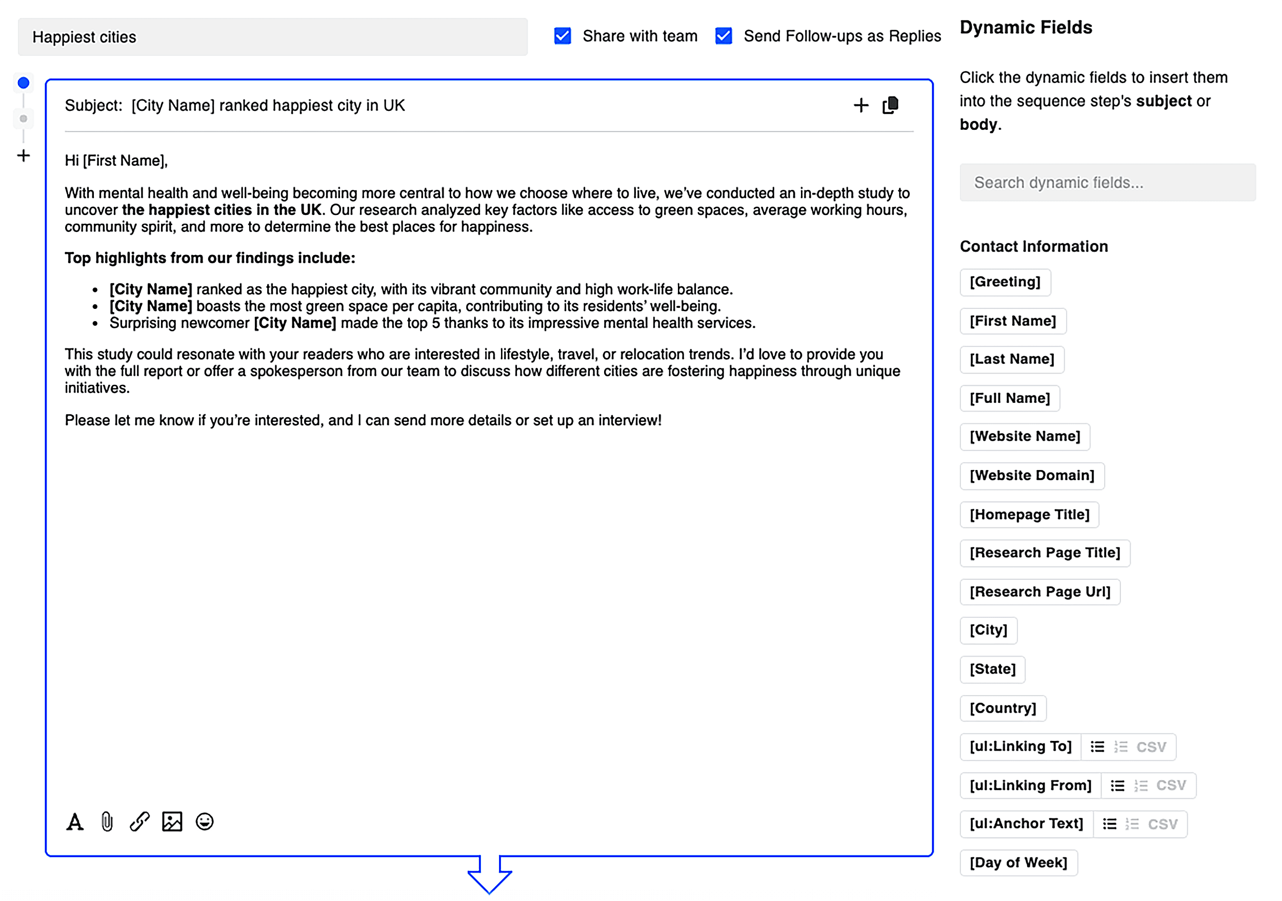 BuzzStream &ndash; Outreach template
