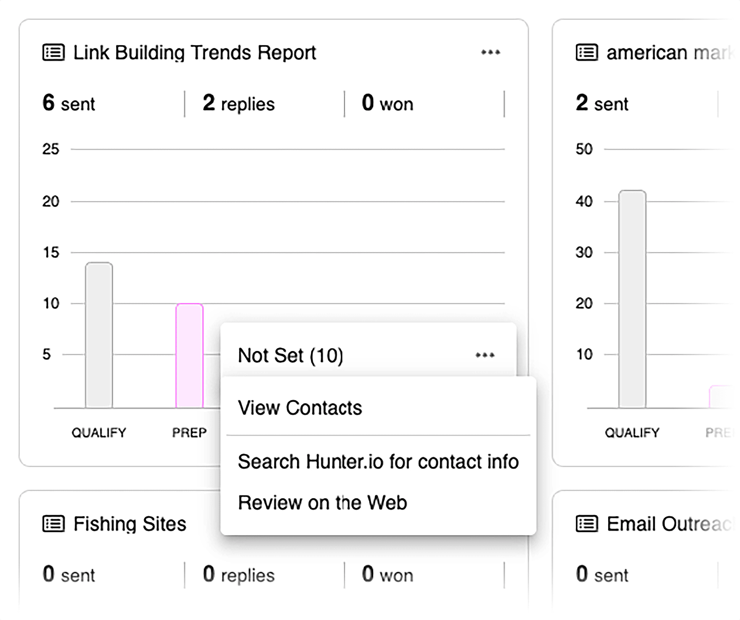 BuzzStream &ndash; Report actions