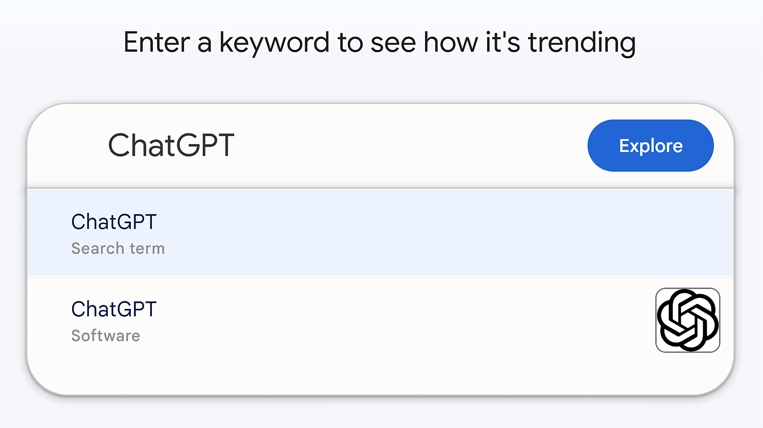 Google Trends &ndash; Enter keyword