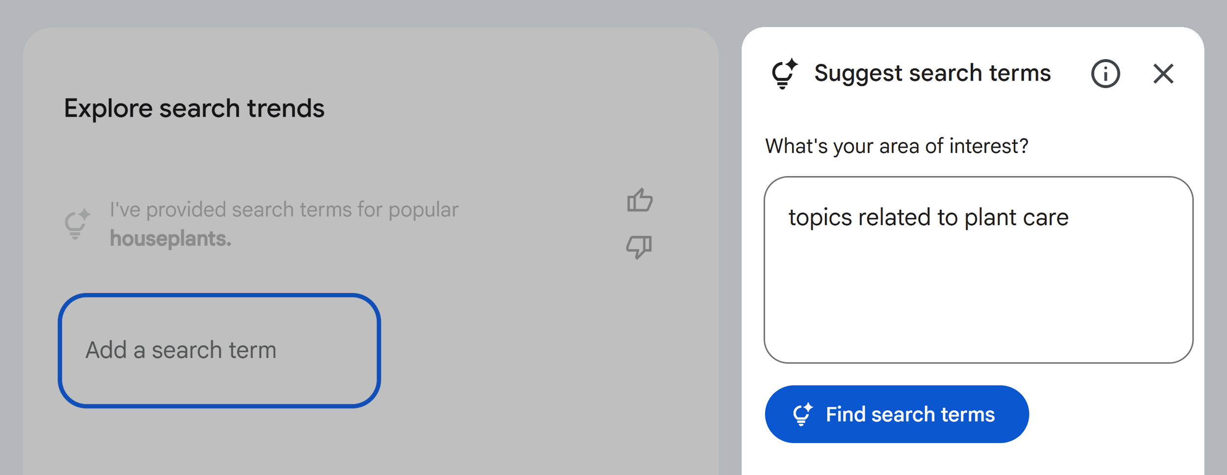 Google Trends &ndash; Gemini &ndash; Custom prompt