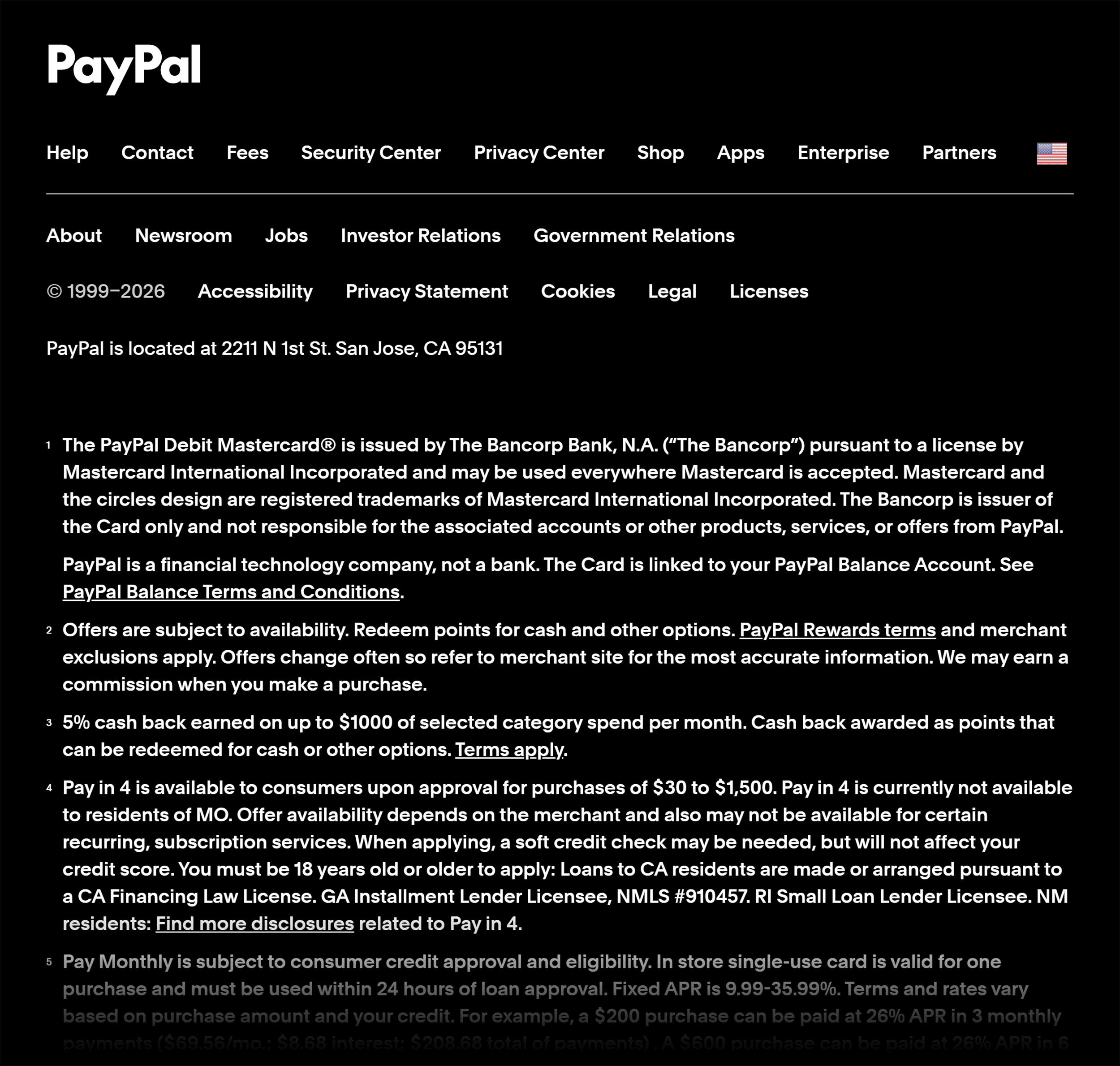 PayPal &ndash; Disclosure