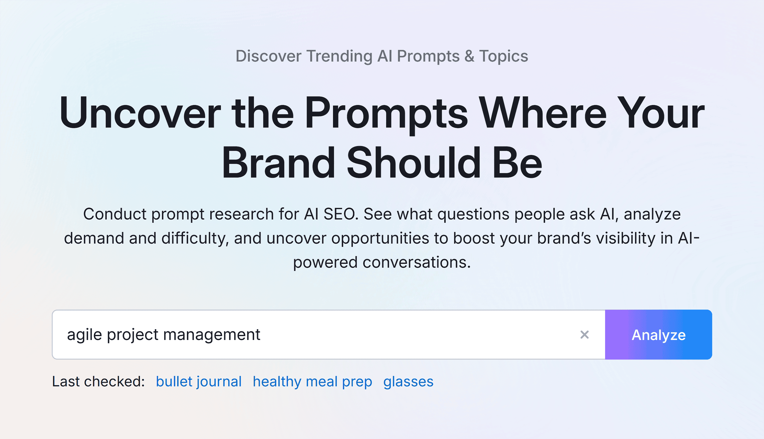 AI SEO – Prompt Research