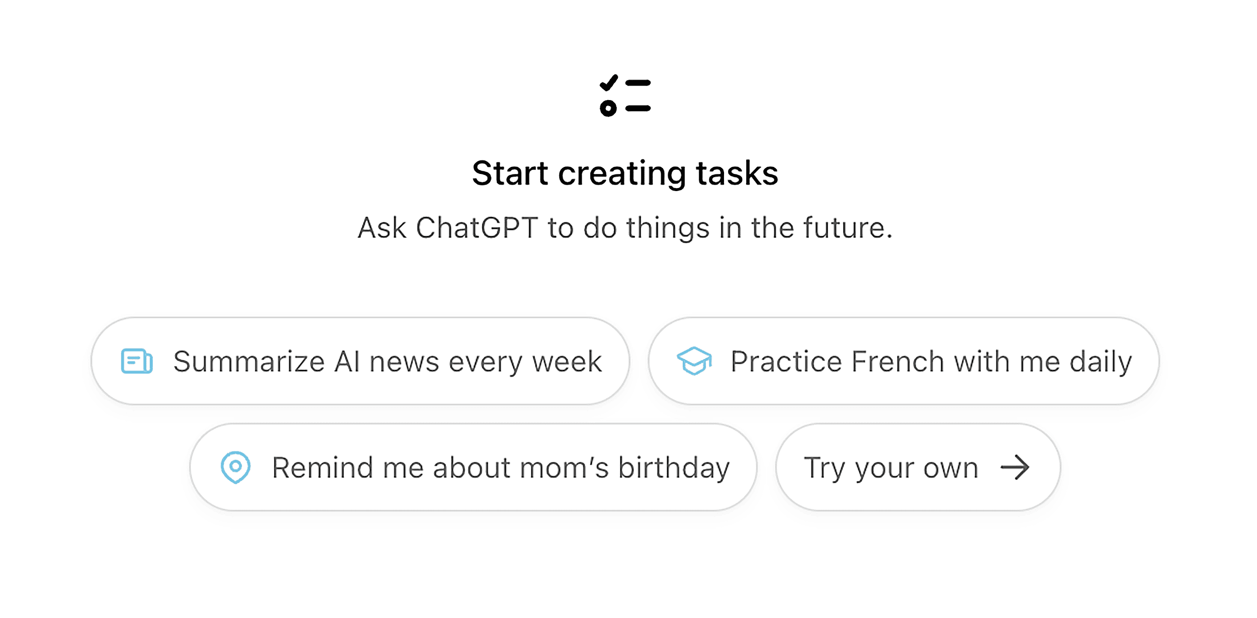 ChatGPT &ndash; Create tasks