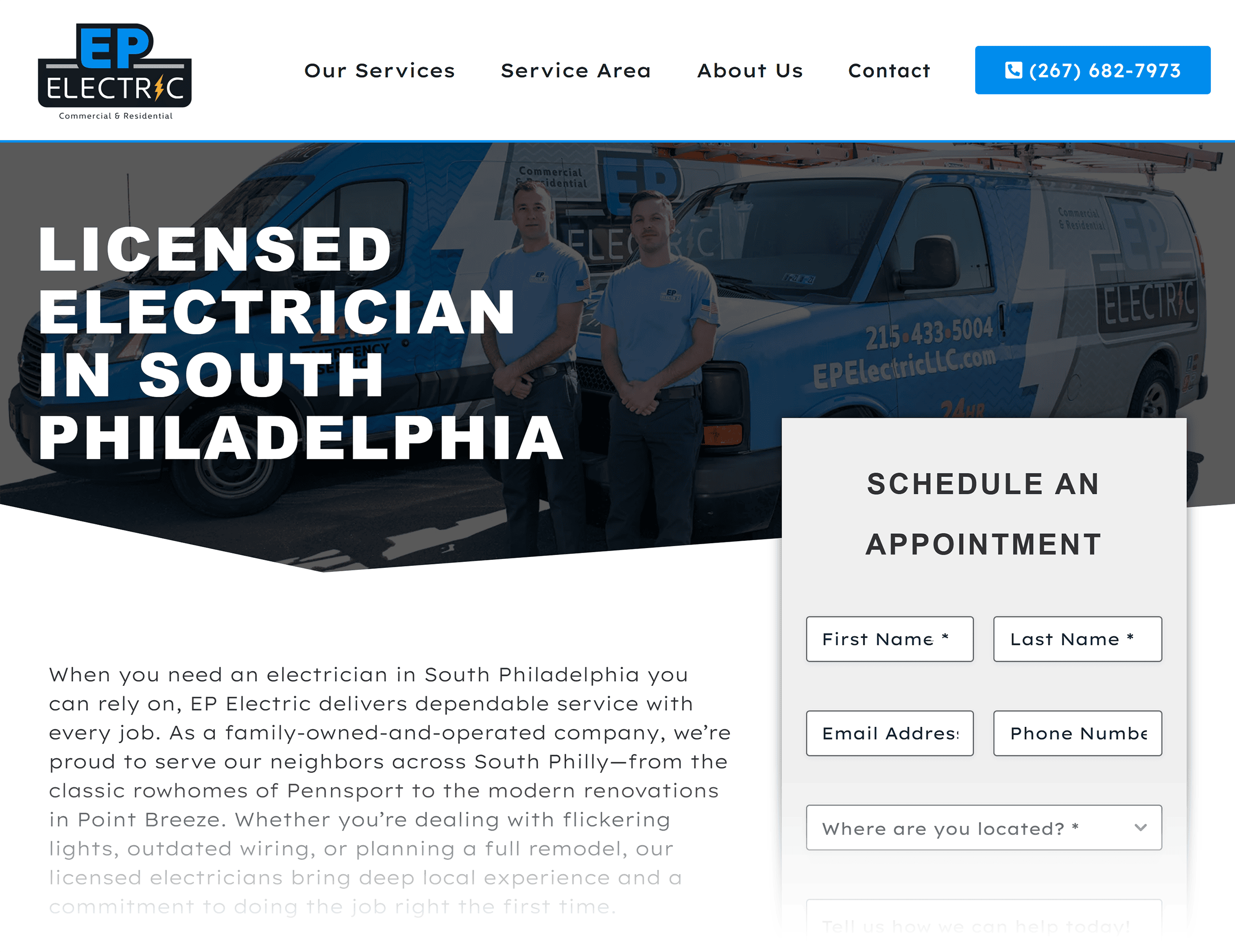 EP Electric &ndash; Licensed electrician in South Philadelphia
