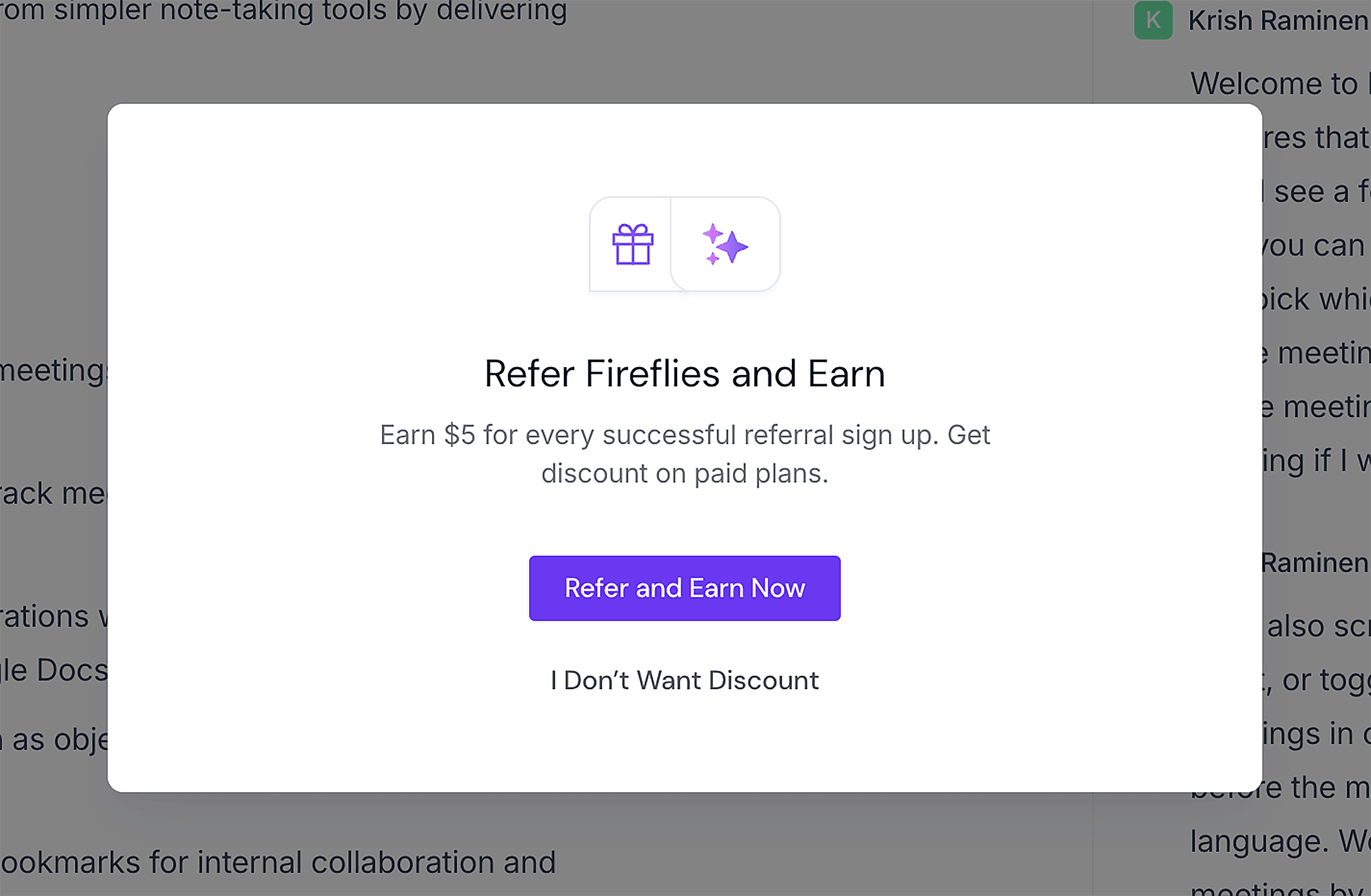 Fireflies – Referral program