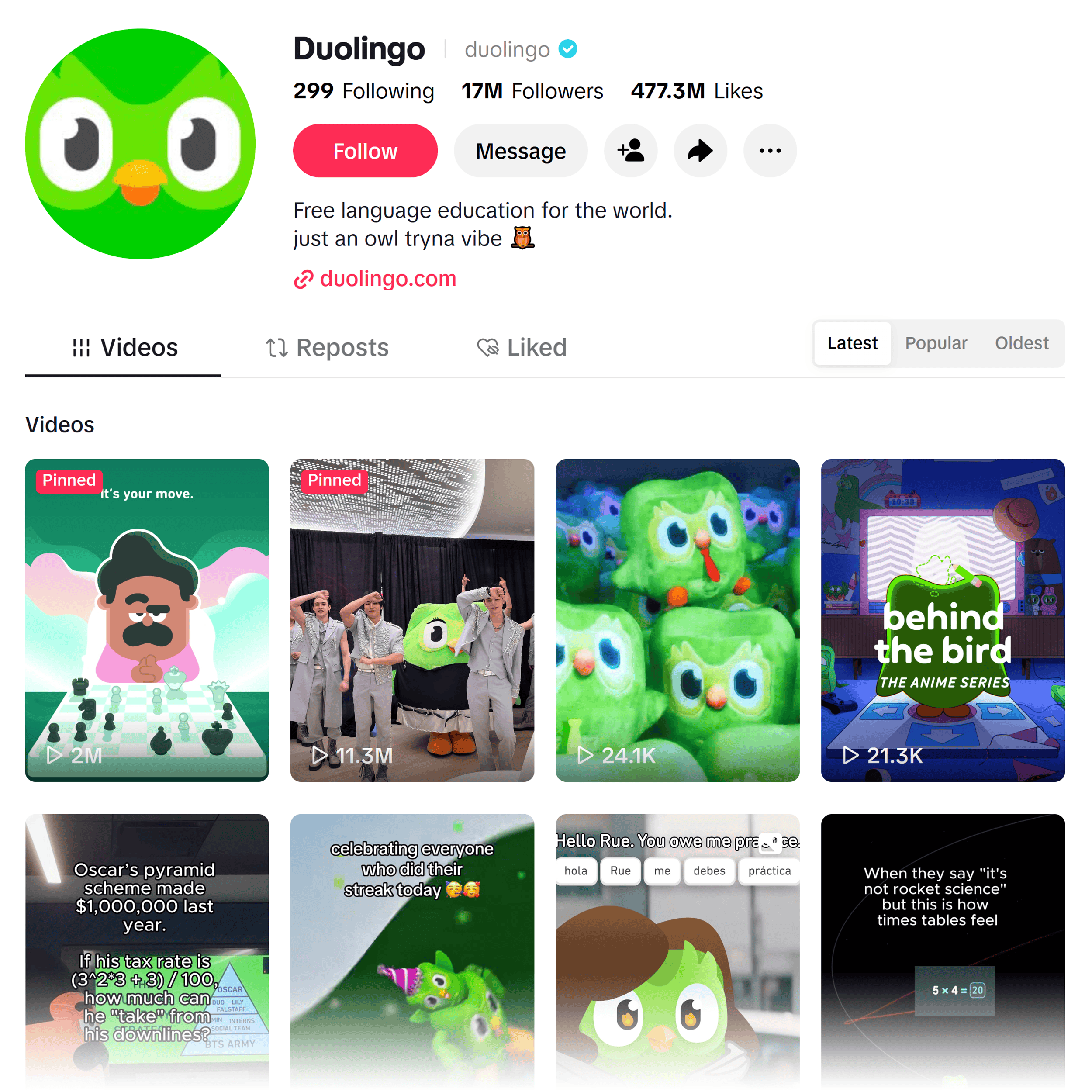 TikTok – Duolingo