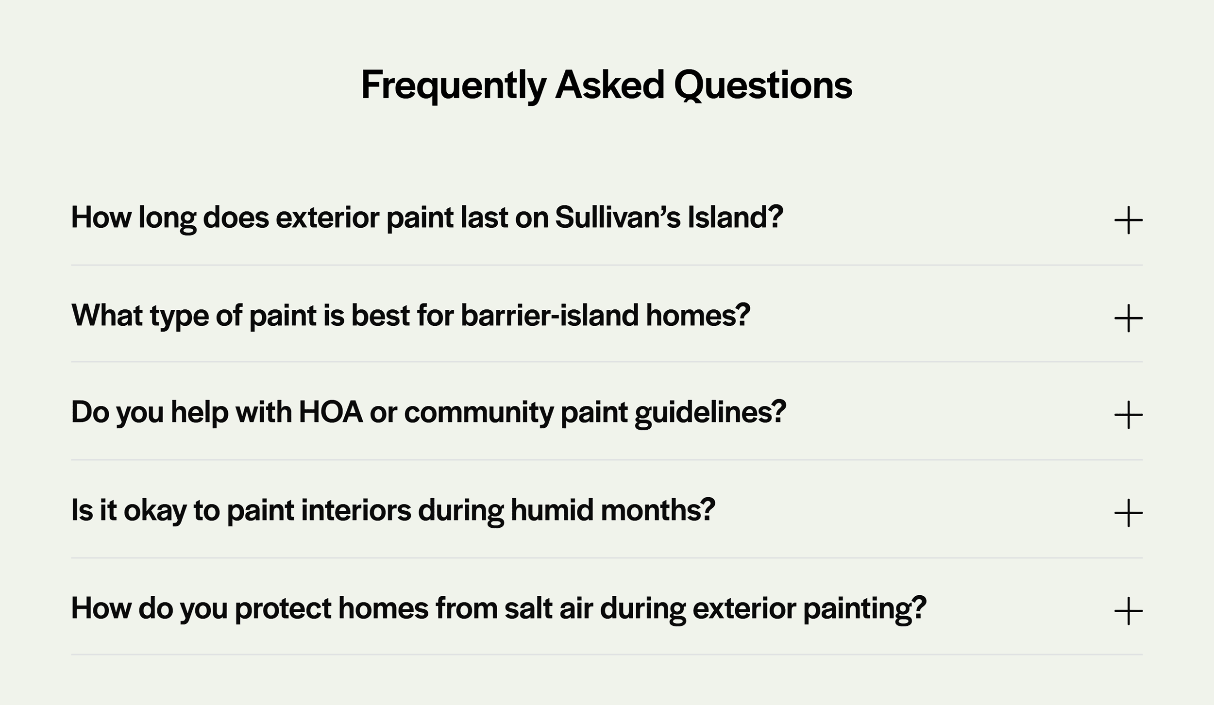 Wade Paint Co – Sullivan Island FAQ