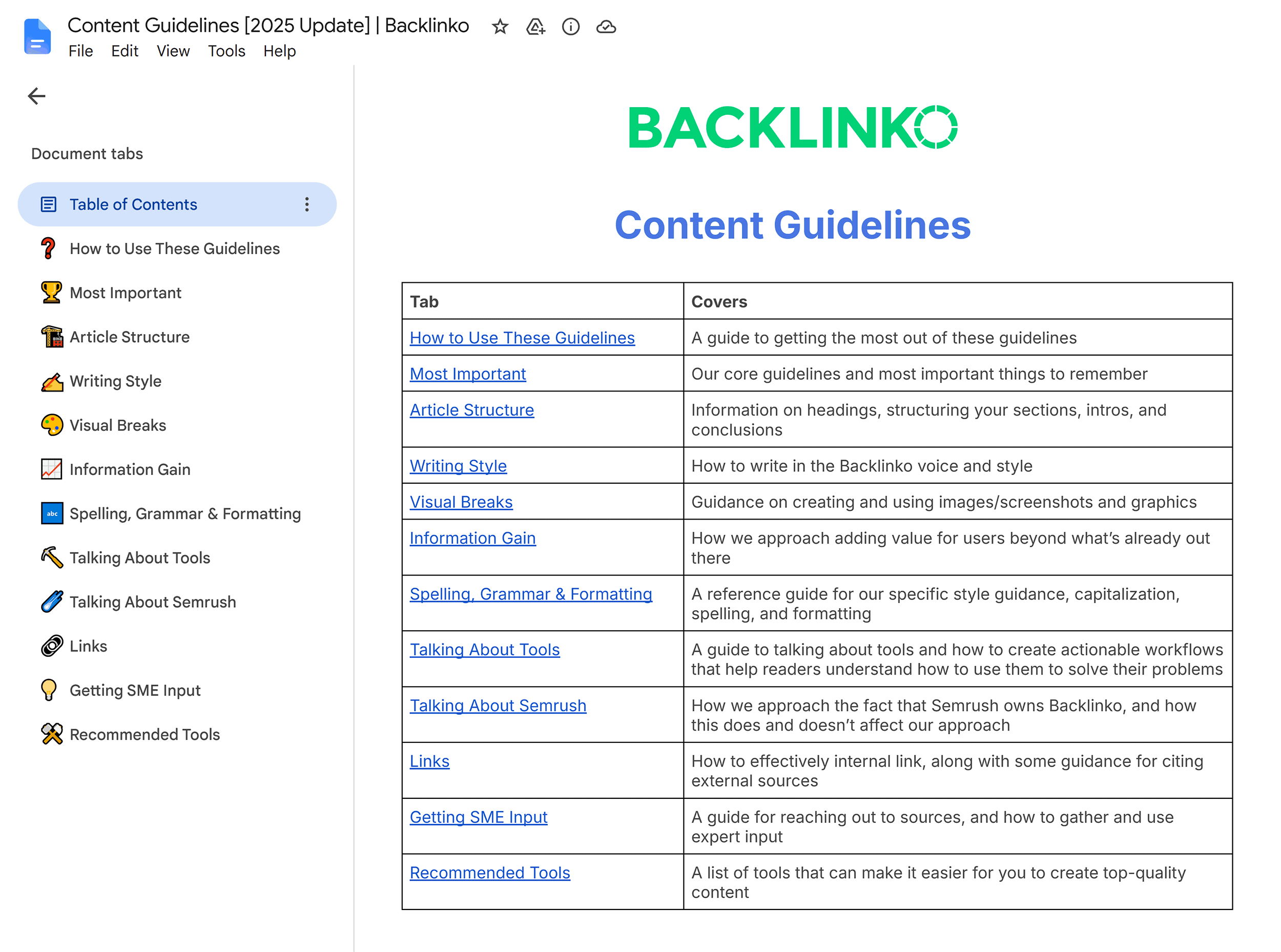 Backlinko &ndash; Content Guidelines