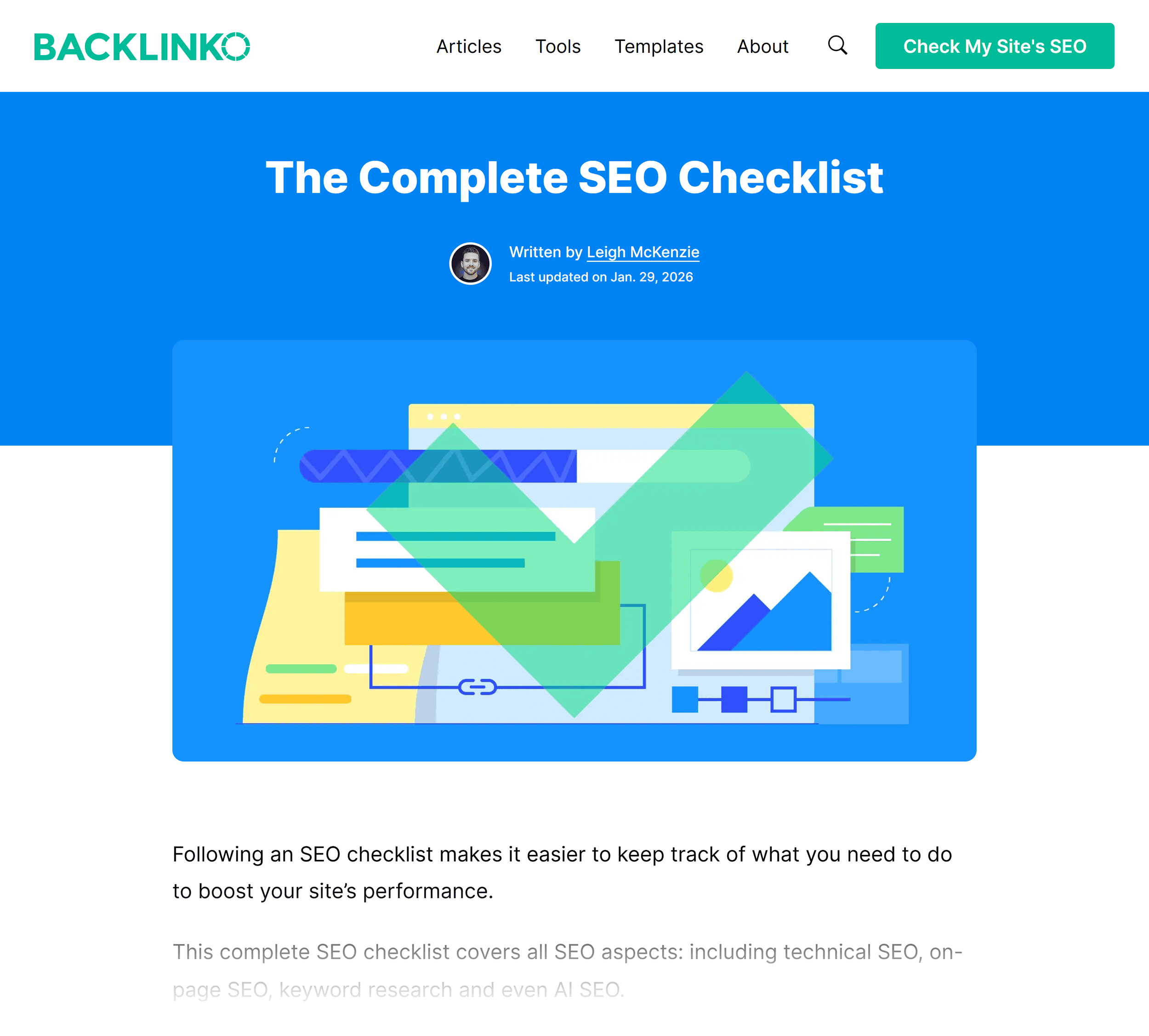 Backlinko &ndash; SEO checklist