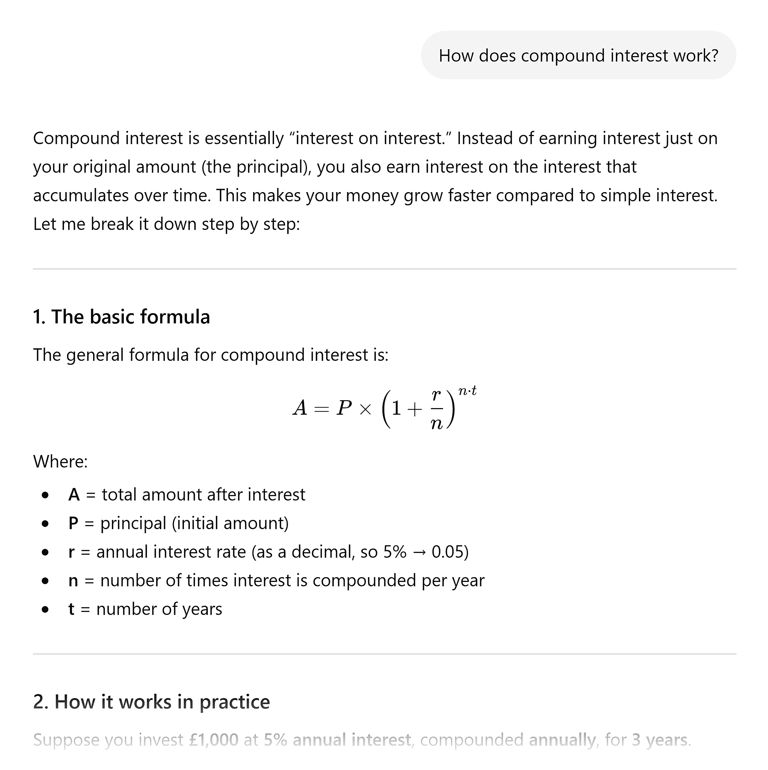 ChatGPT &ndash; Compound interest