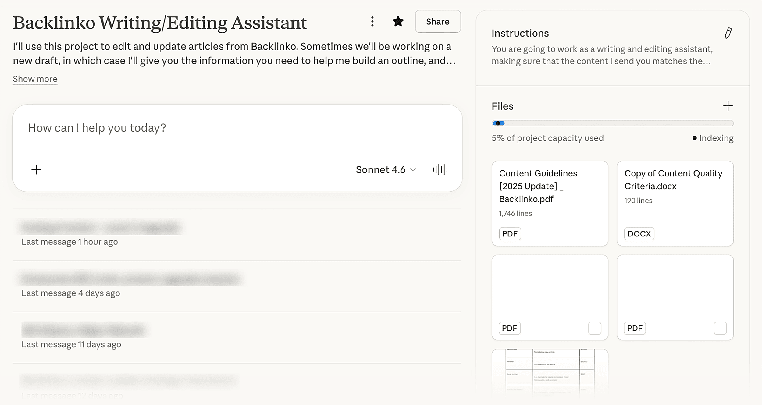 Claude &ndash; Backlinko writing assistant